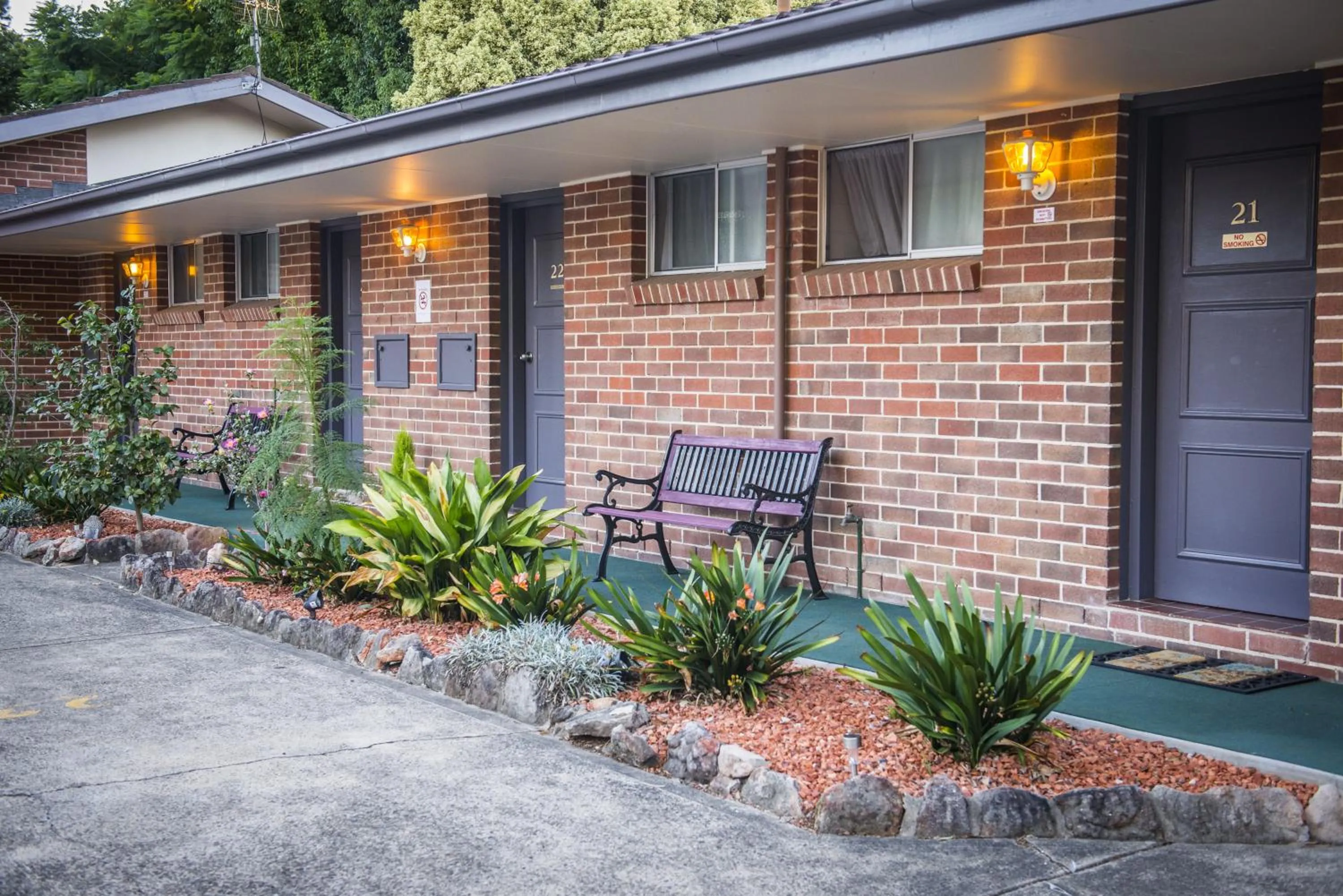 Patio in Pleasant Way River Lodge