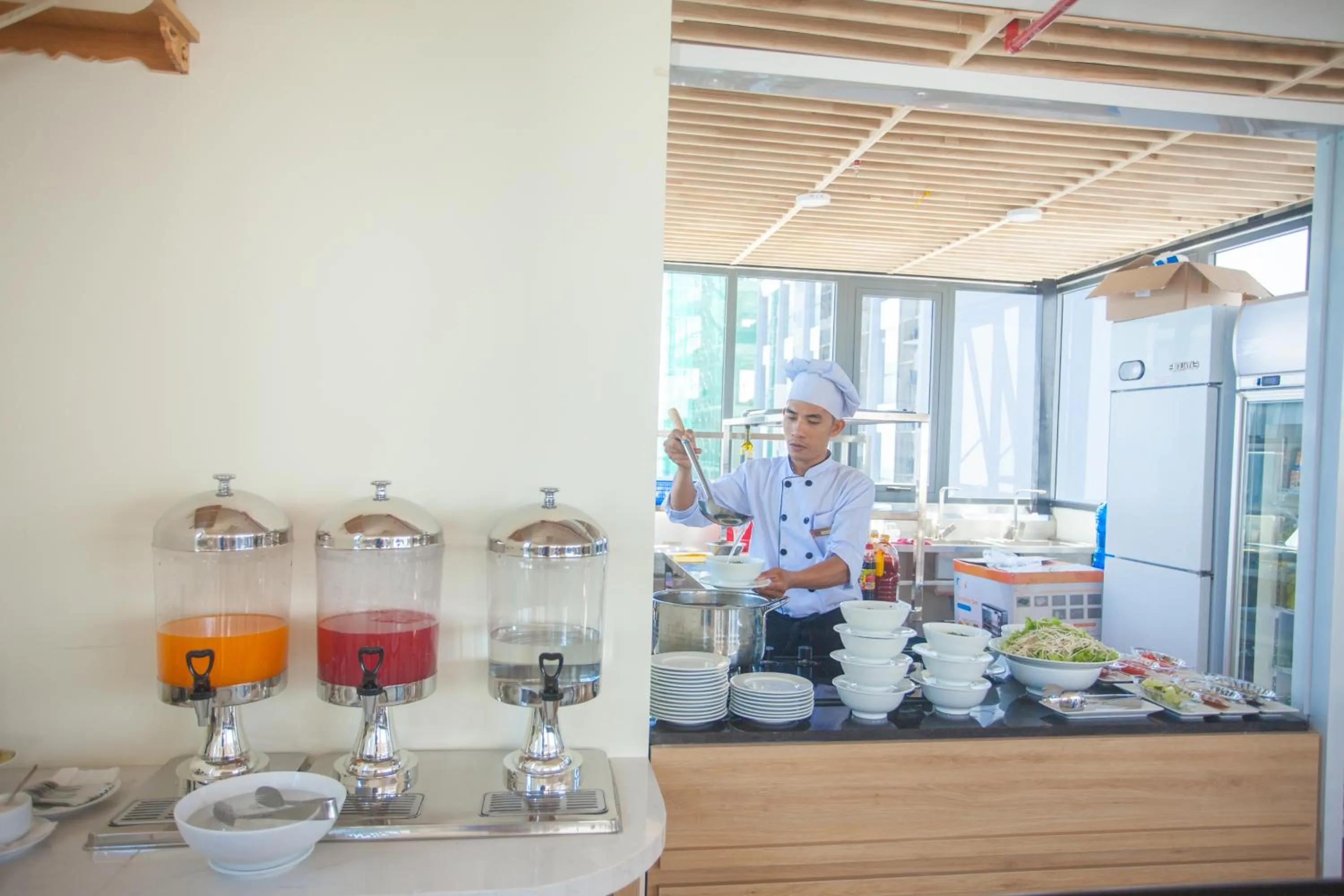 Buffet breakfast in Ecstasy Hotel