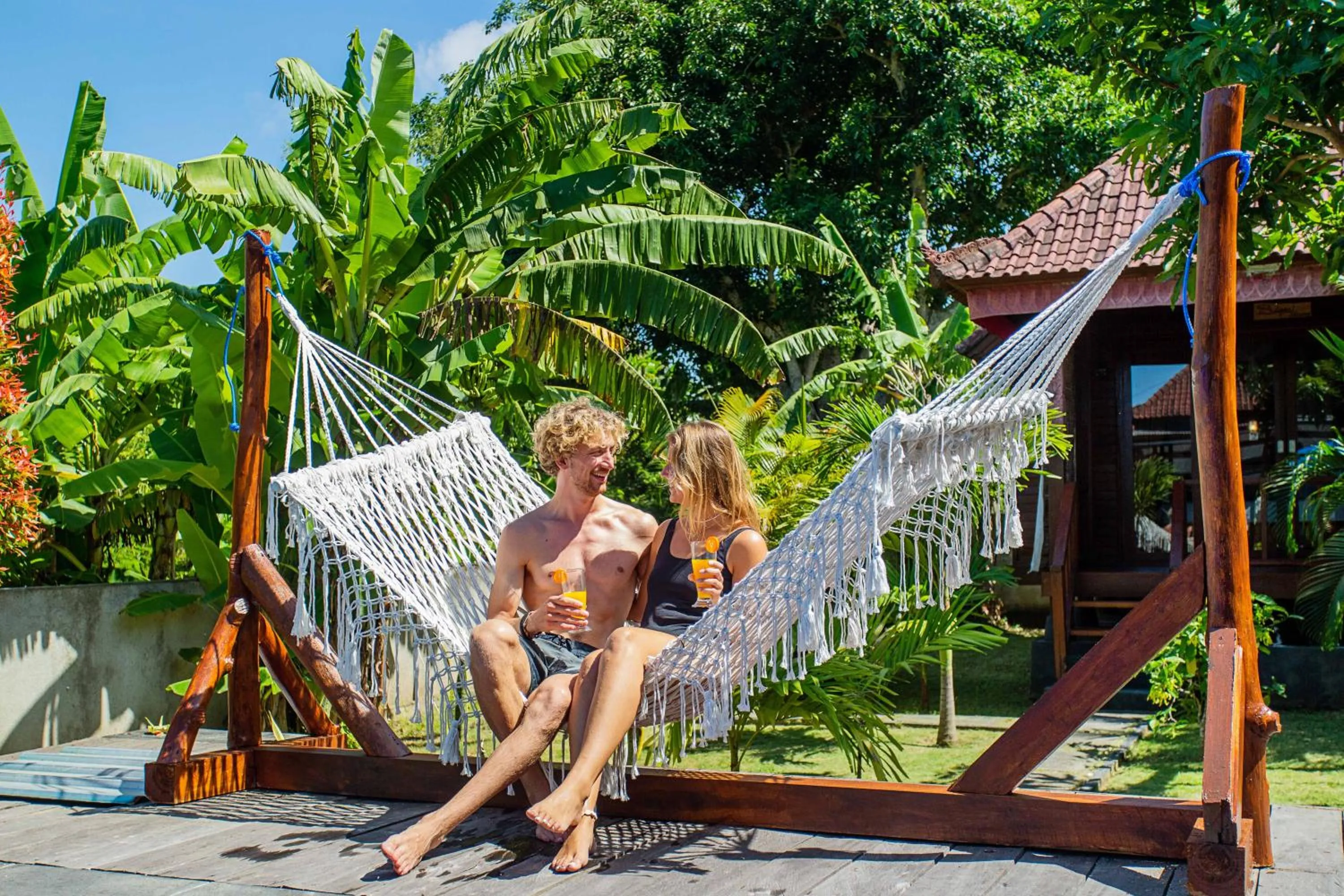 Garden view in Tatak Bunut Villa Ceningan