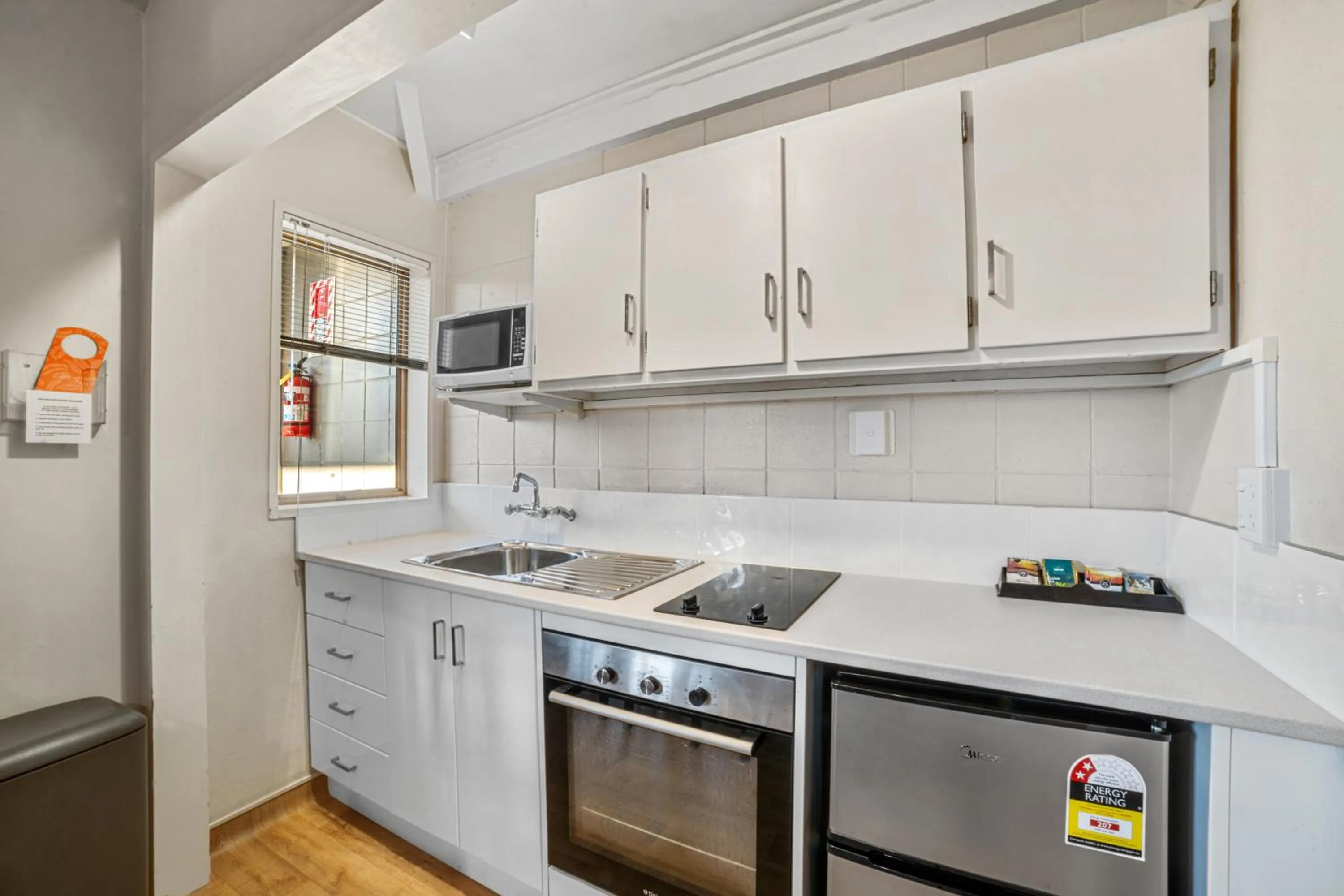 kitchen in Cameron Road Motel