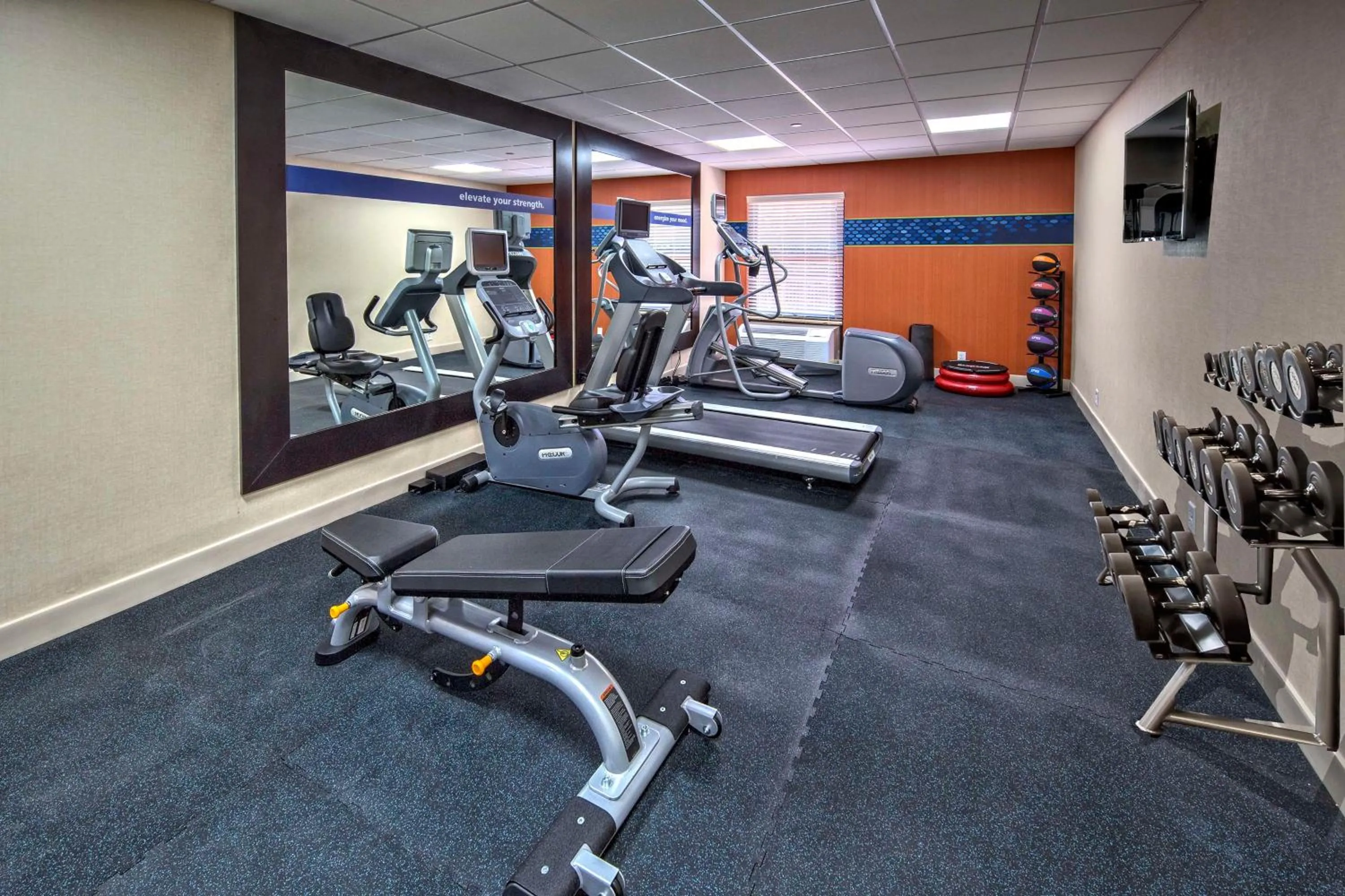 Fitness centre/facilities in Hampton Inn Orlando-Maingate South