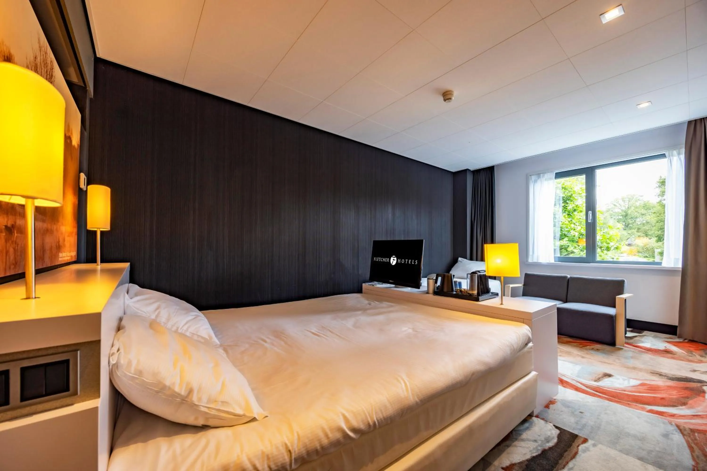Bedroom, Bed in Fletcher Hotel-Restaurant Teugel Uden-Veghel