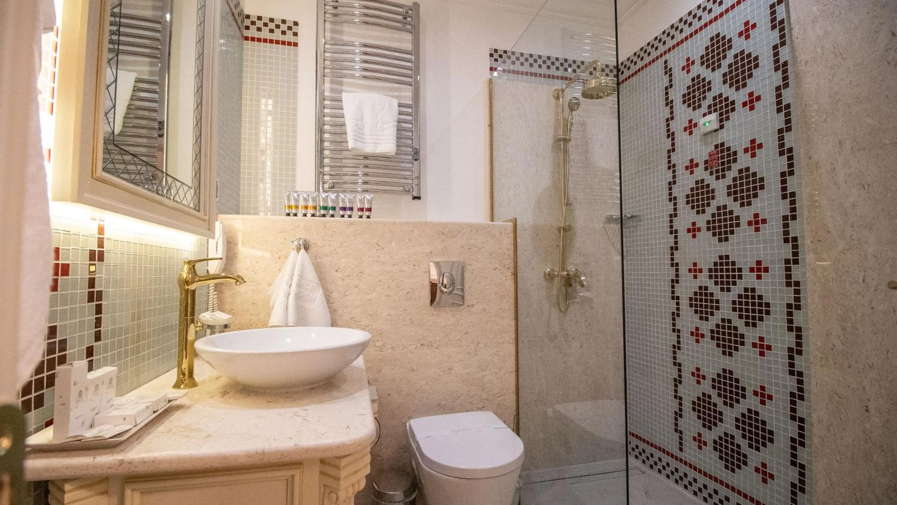 Shower in Residence City Garden - Certificate of Excellence Top 10 BEST Five-Stars City Hotels for 2024 awarded by HTIF