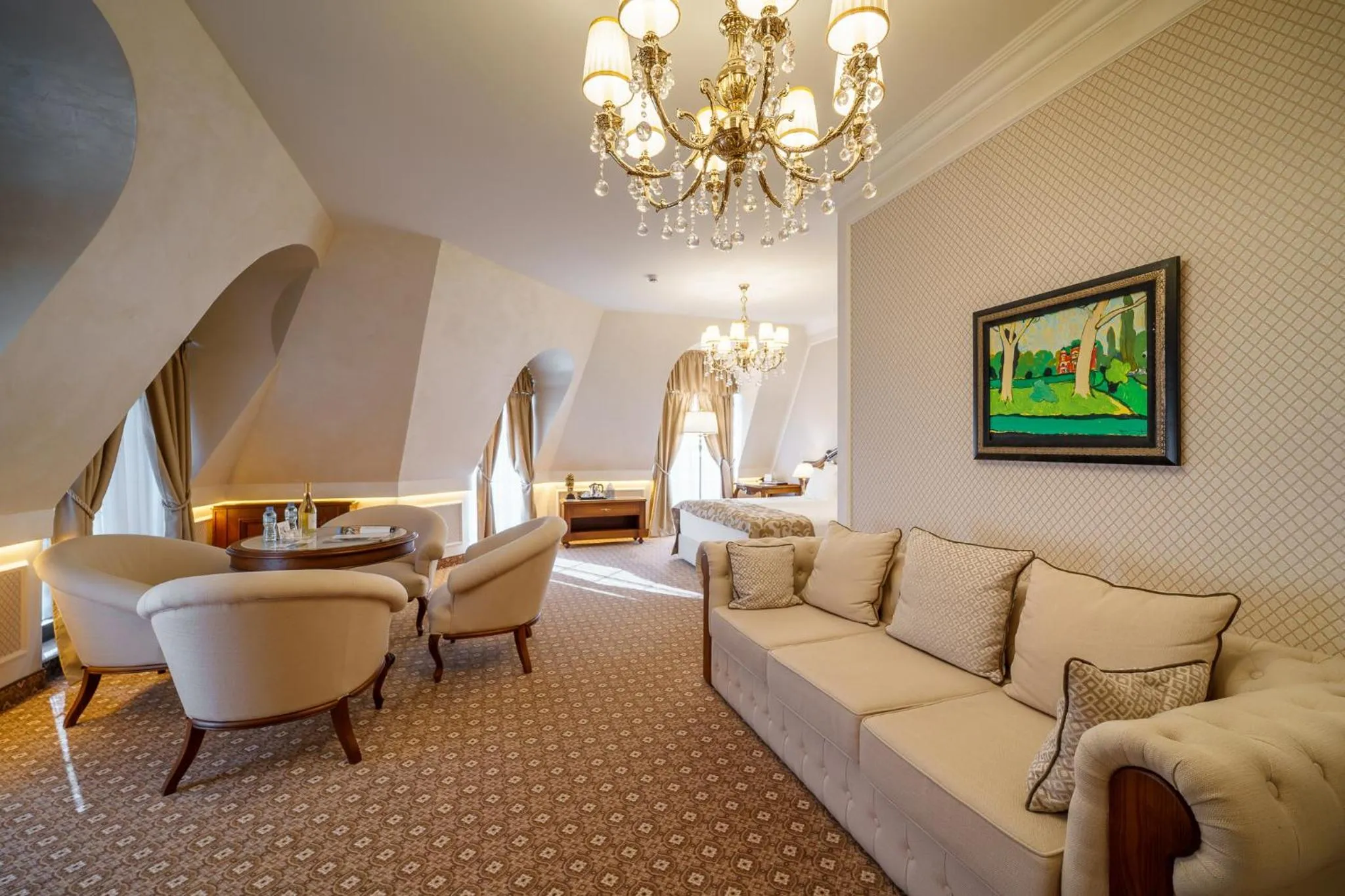 Living room in Residence City Garden - Certificate of Excellence Top 10 BEST Five-Stars City Hotels for 2024 awarded by HTIF