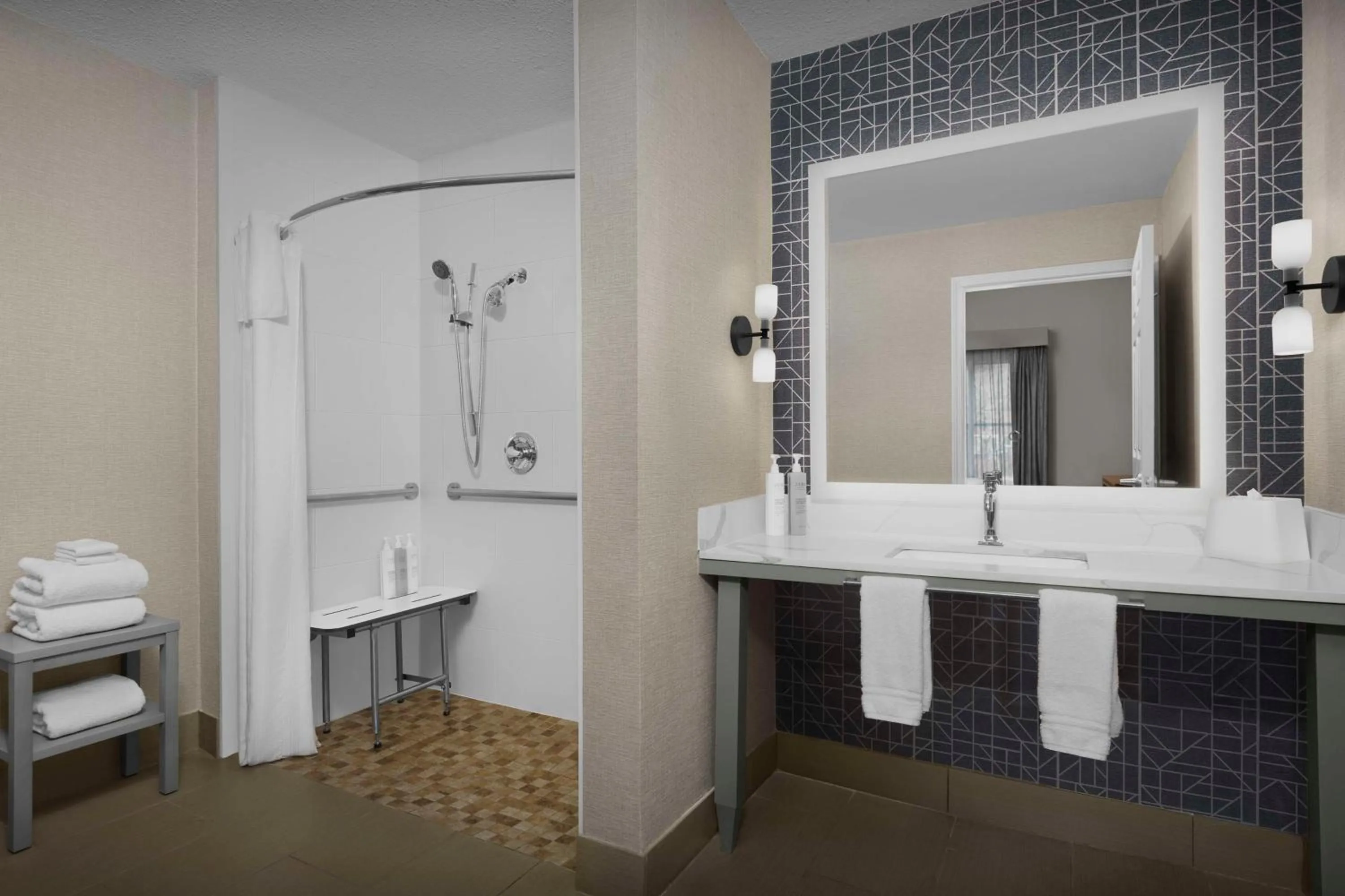 Shower in Homewood Suites Nashville Airport