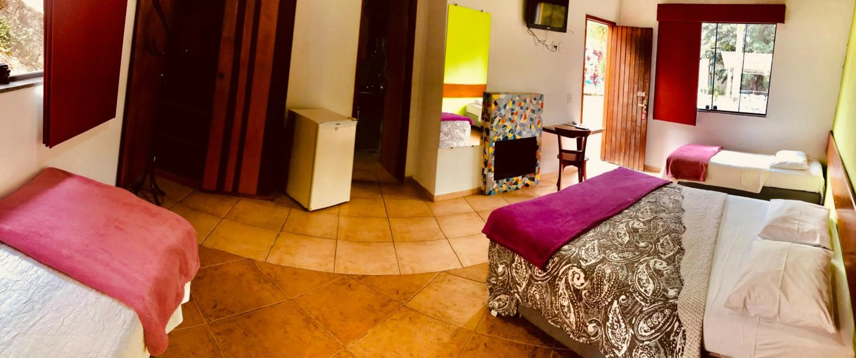 Bed in Pousada Suarez