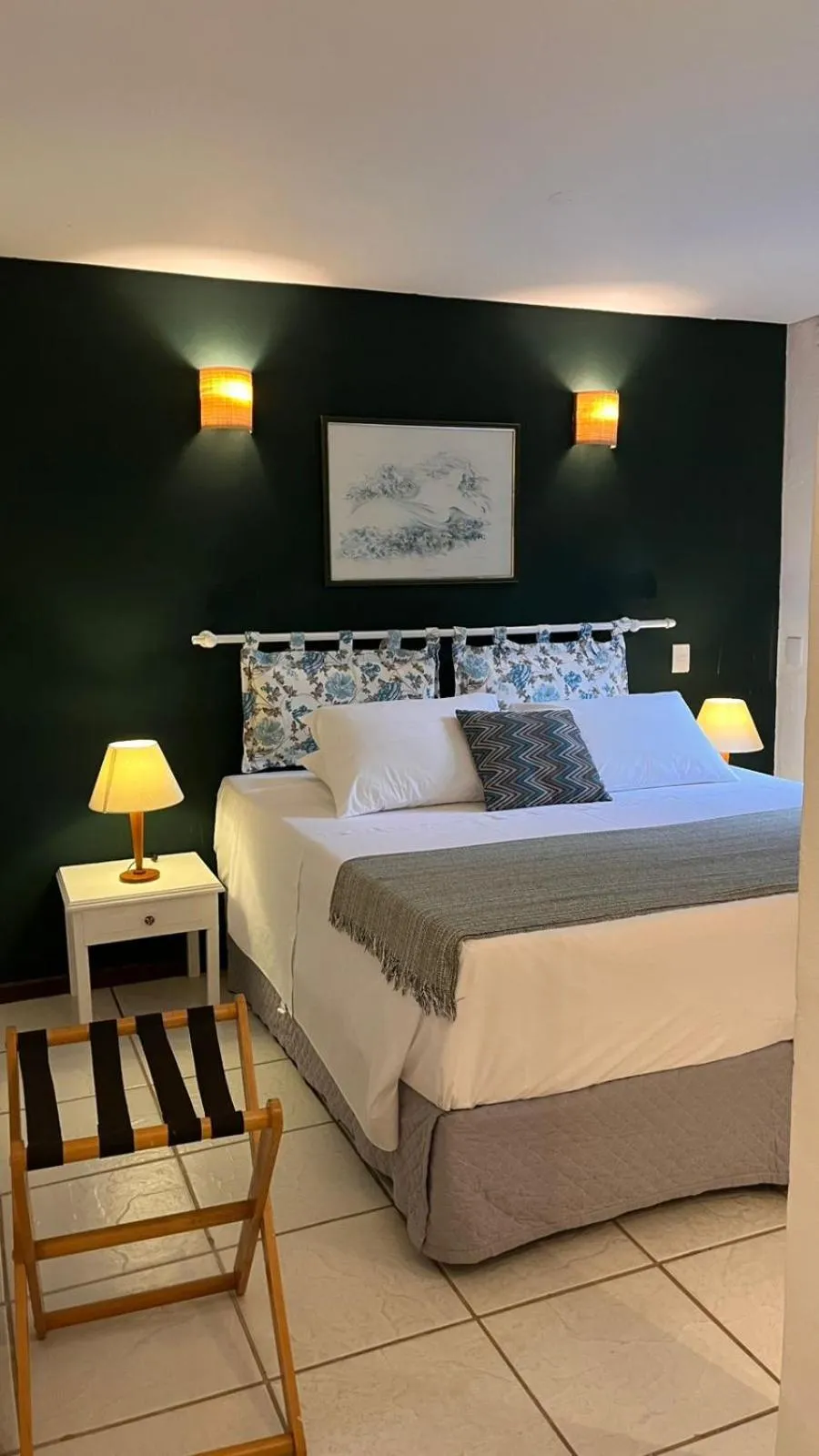 Bed in Pousada Canto do Camburi