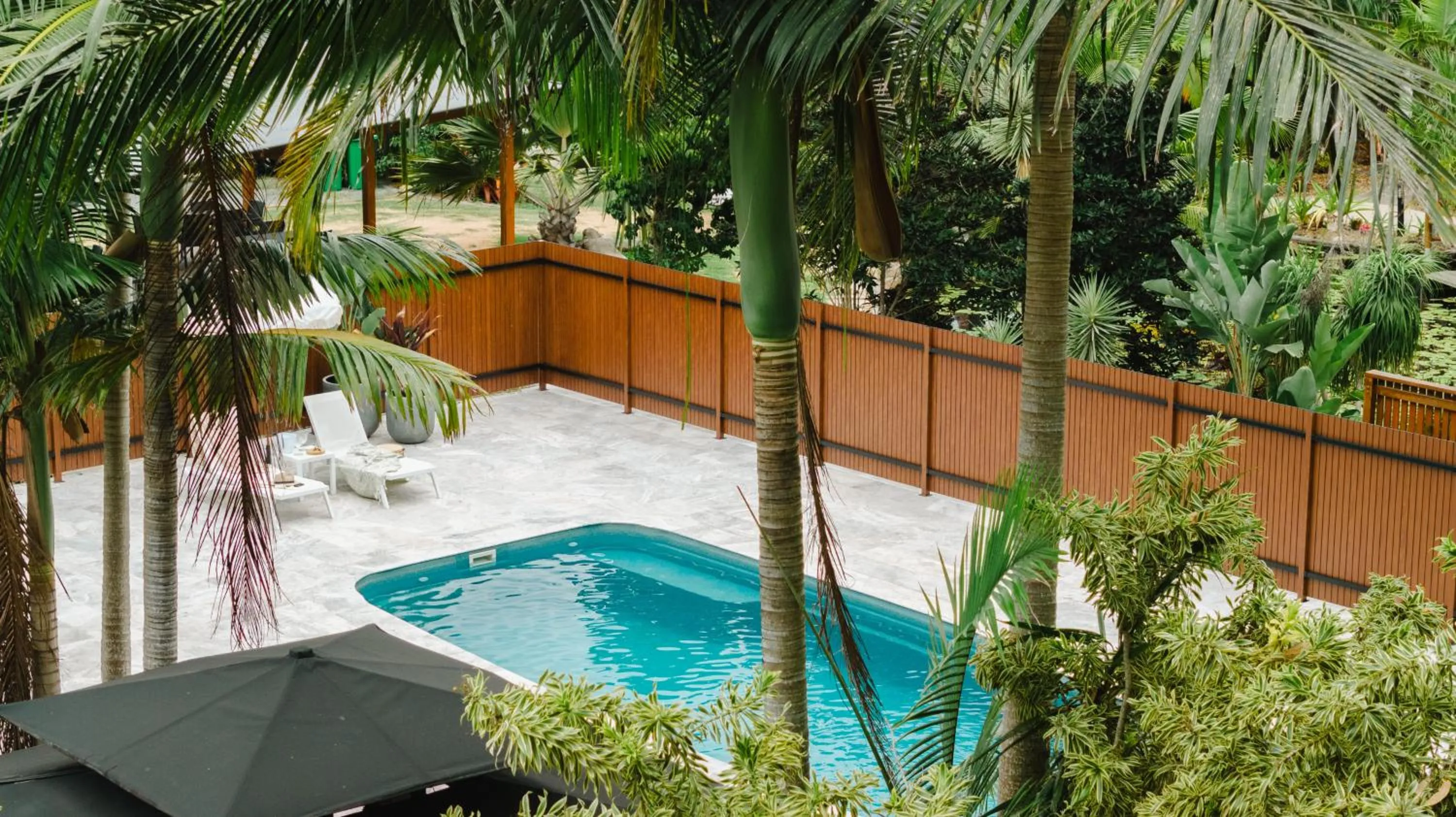 Garden view in 1770 Getaway Villas