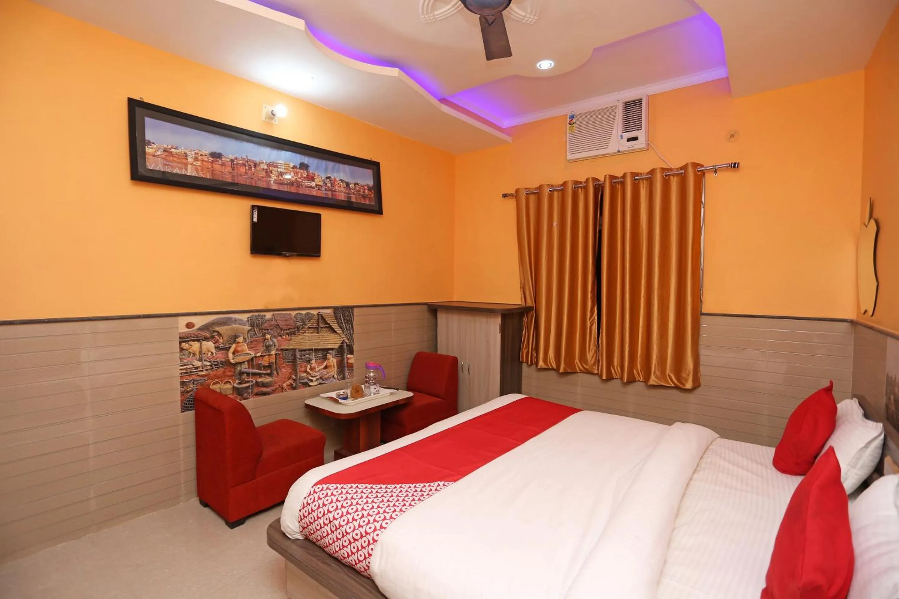 Bed in Hotel Bachchan Palace