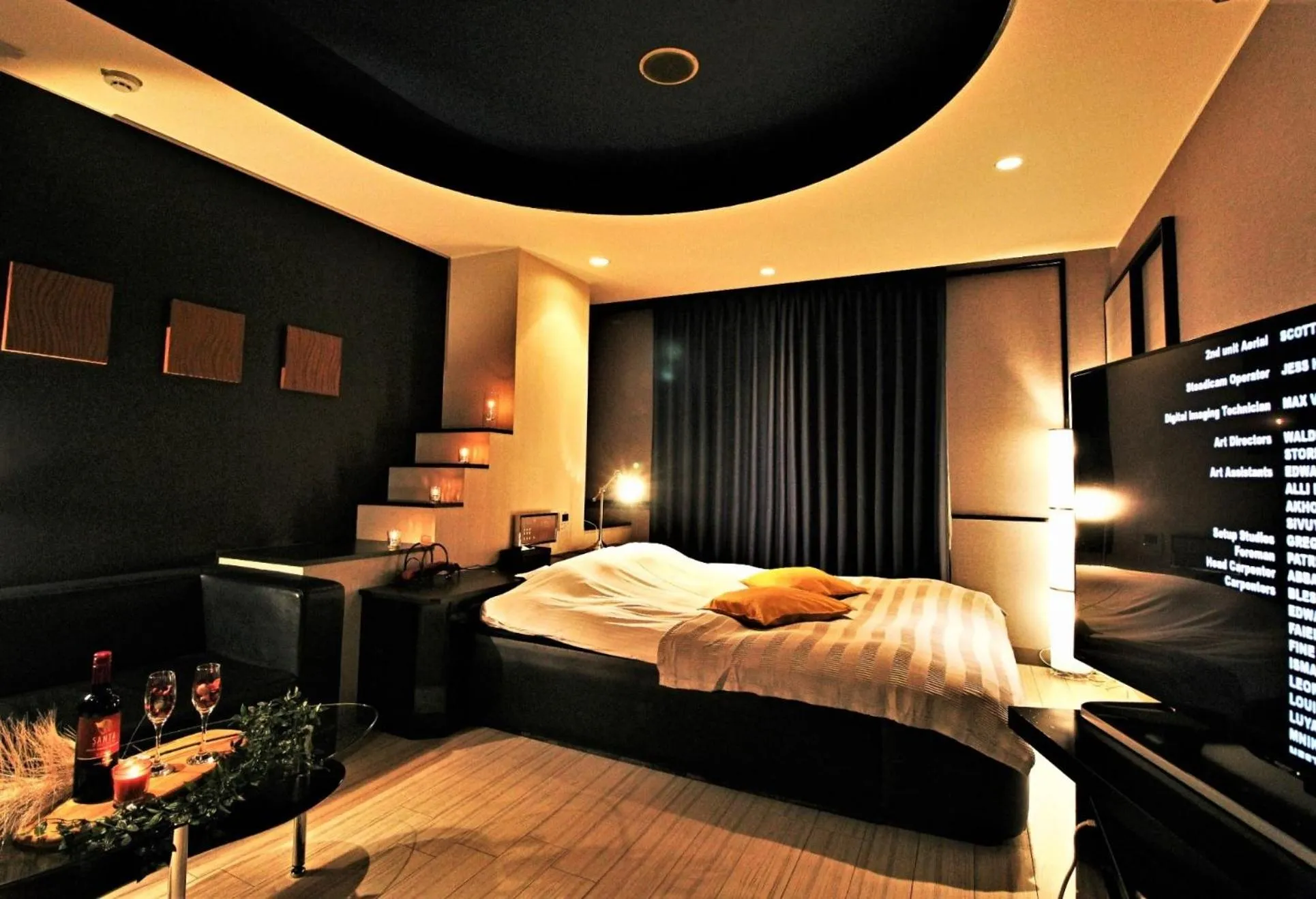 Bed in HOTEL O2 -全室人工ラドン温泉-Adult only