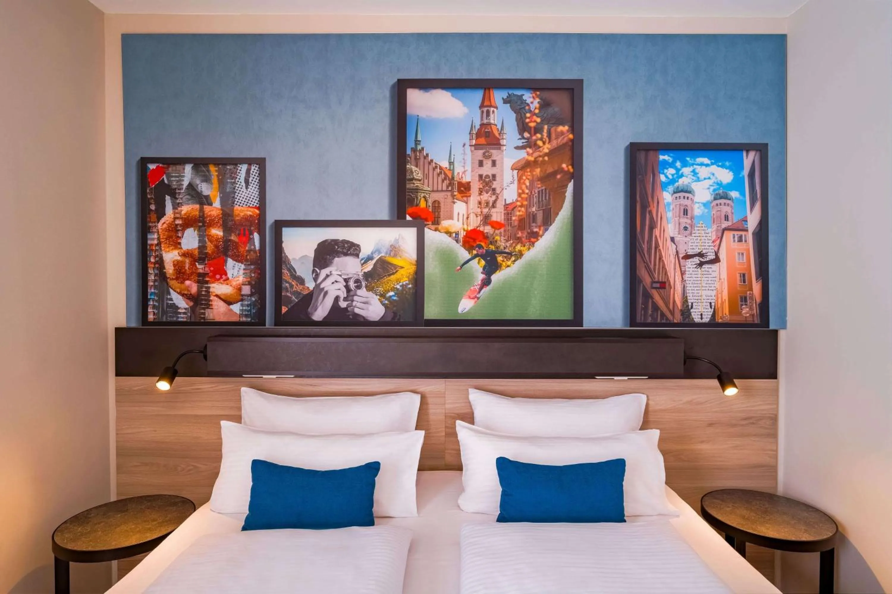 Photo of the whole room, Bed in Ramada Encore by Wyndham Munich Messe