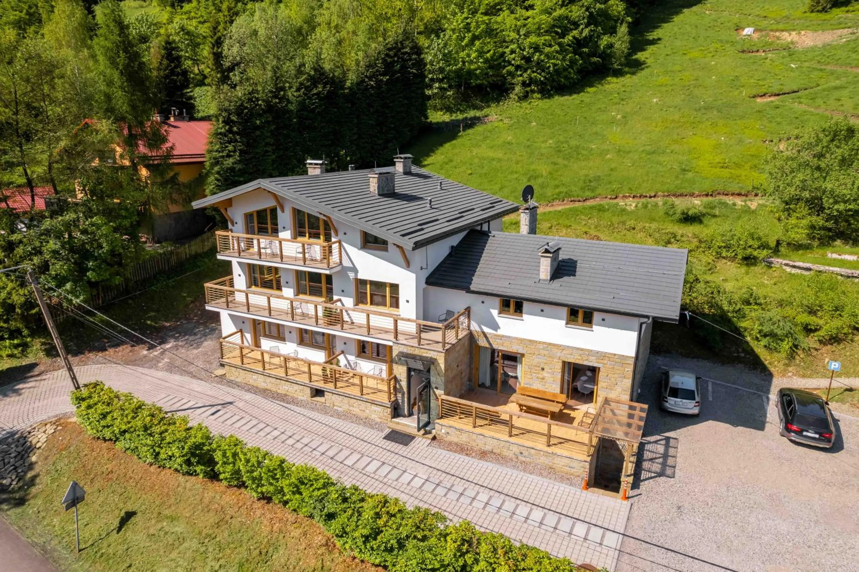 Bird's eye view in Willa Marko z sauną, grillowiskiem i rowerownią - Dream Apart