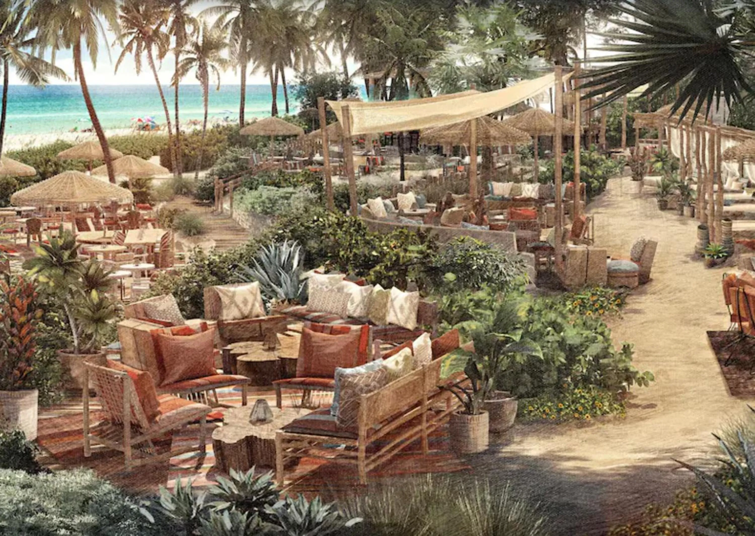 Lounge or bar in 1 Hotel & Homes Miami Beach Oceanfront Residence Suites By Joe Semary