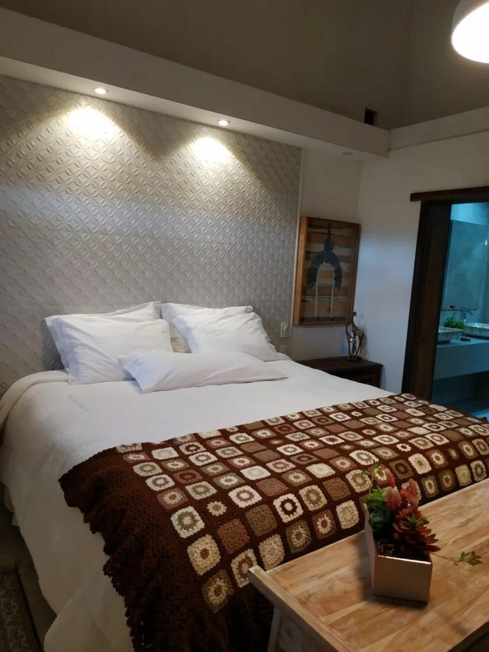 Bed in Hotel Pousada Shangri-la