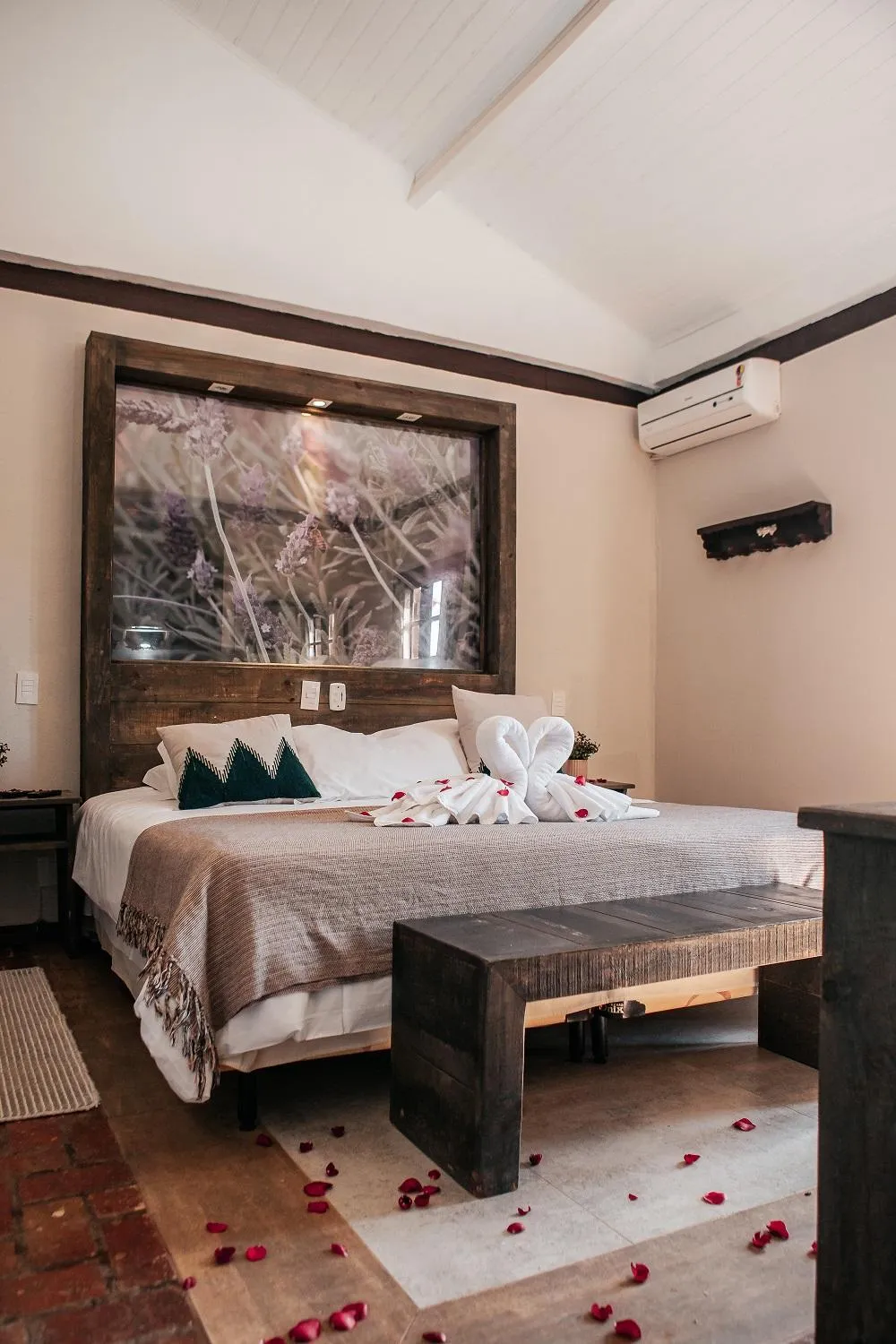 Bed in Hotel Pousada Shangri-la