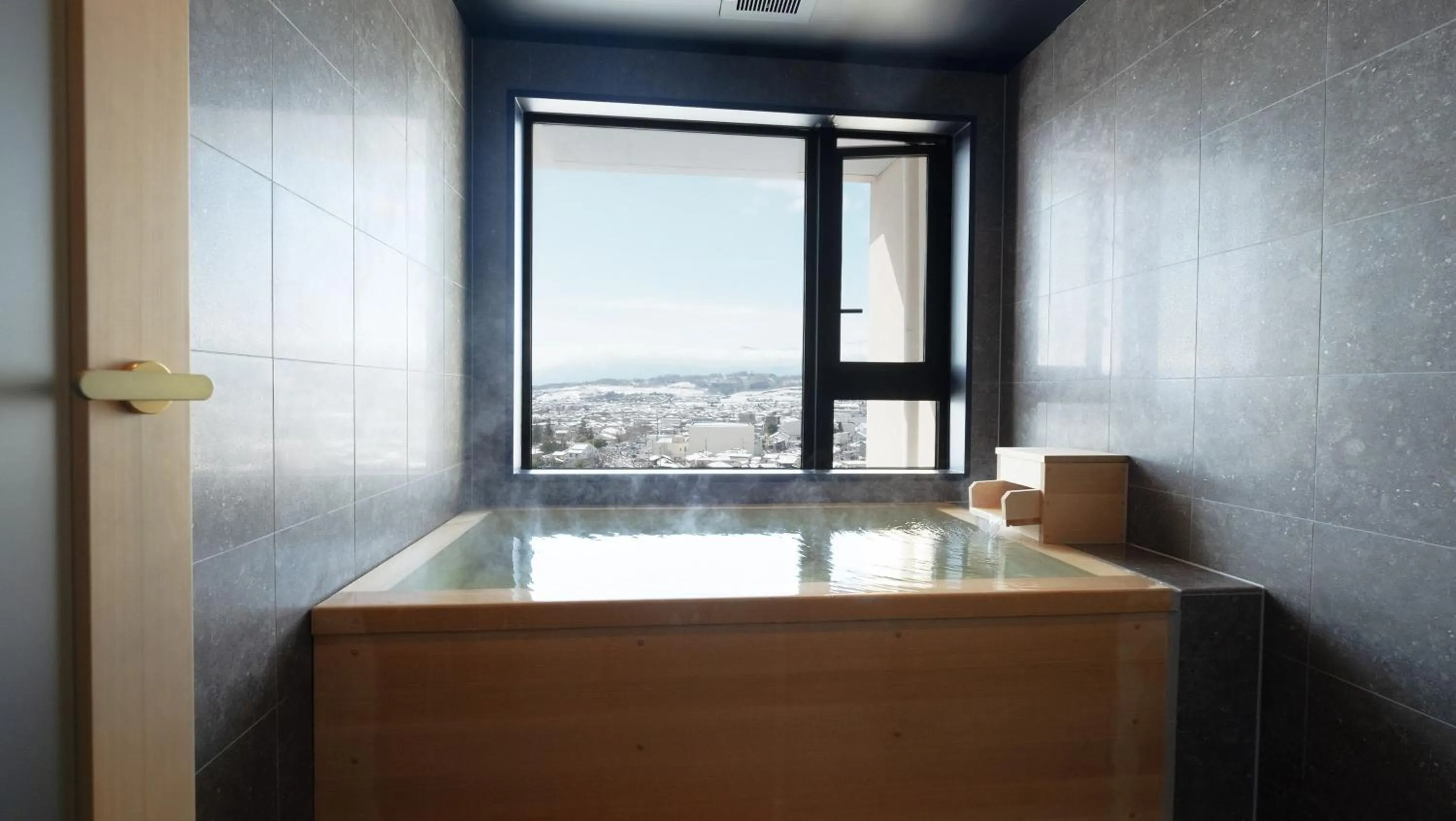 Hot Spring Bath in onsen hotel OMOTO