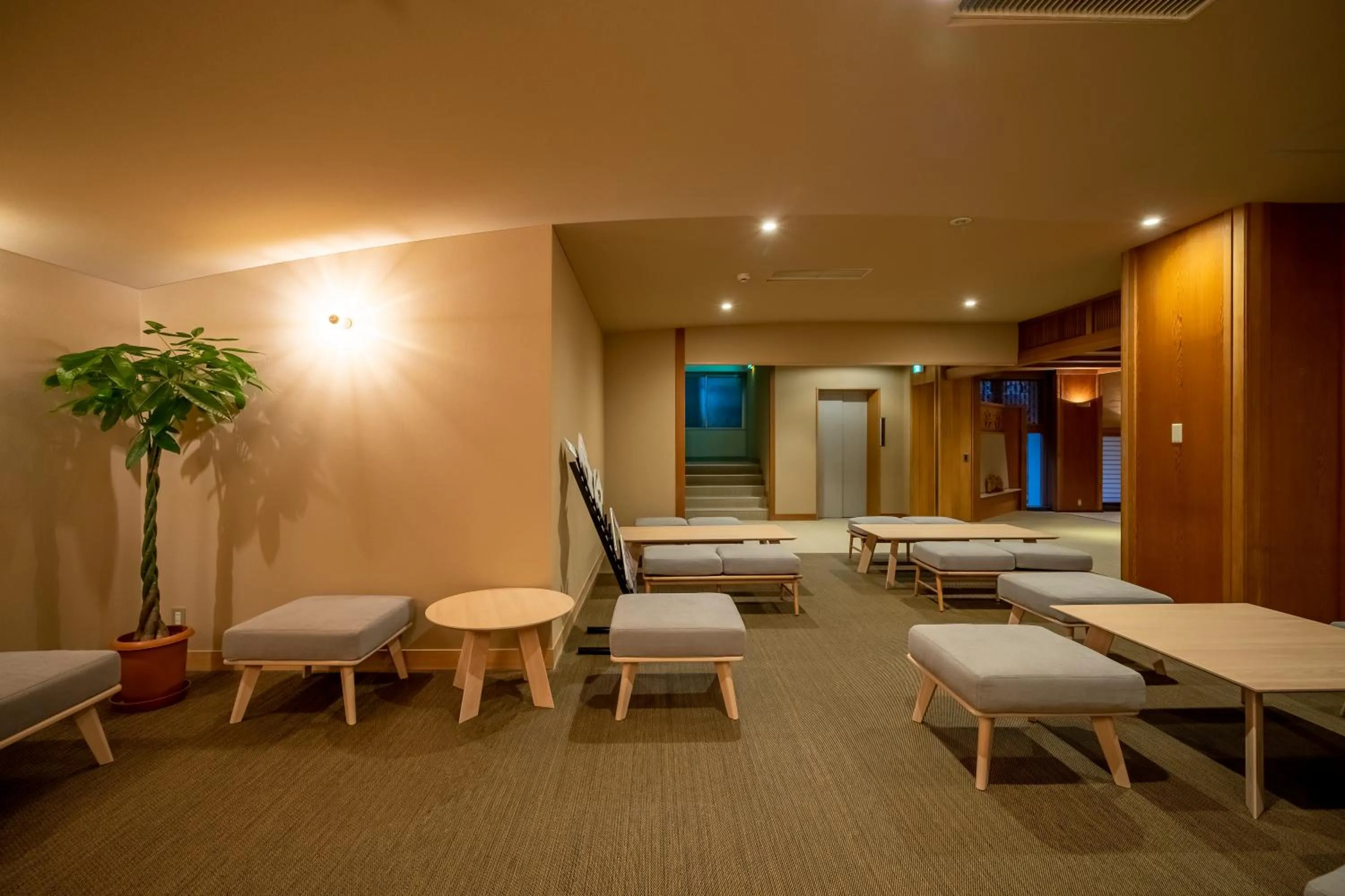 Lobby or reception in onsen hotel OMOTO