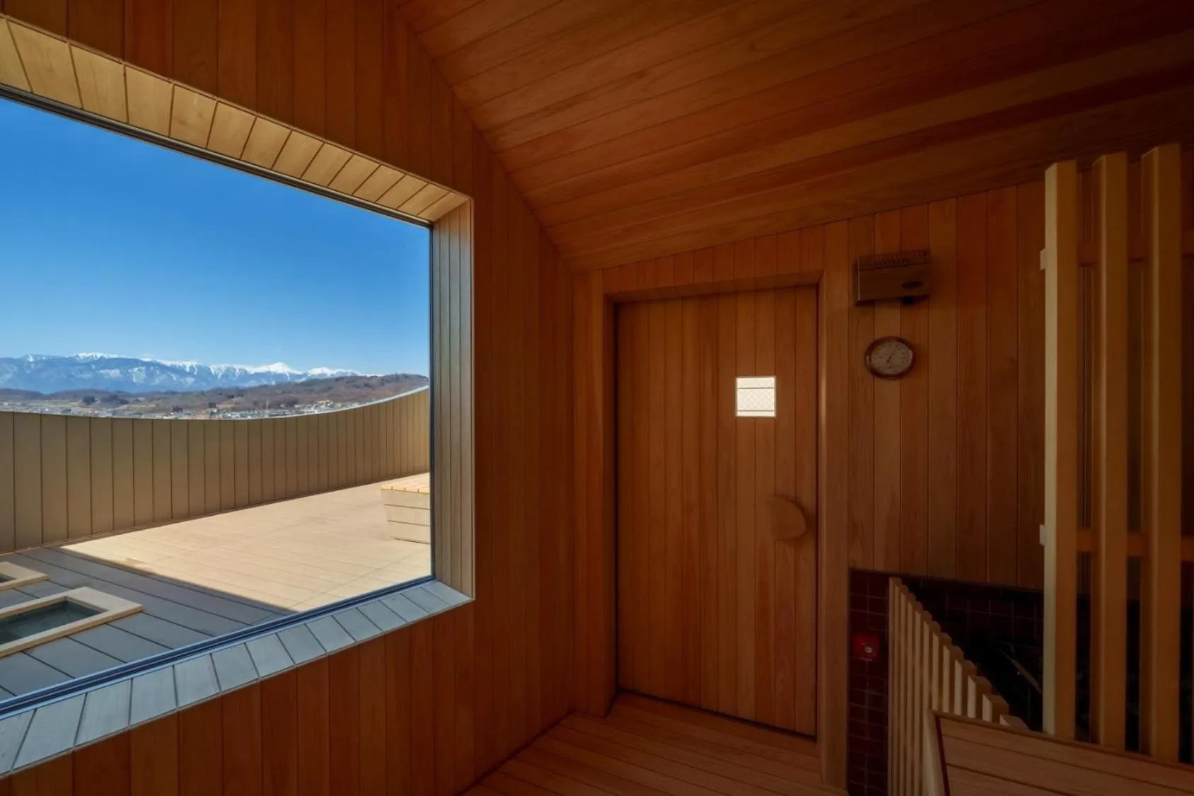 Sauna in onsen hotel OMOTO