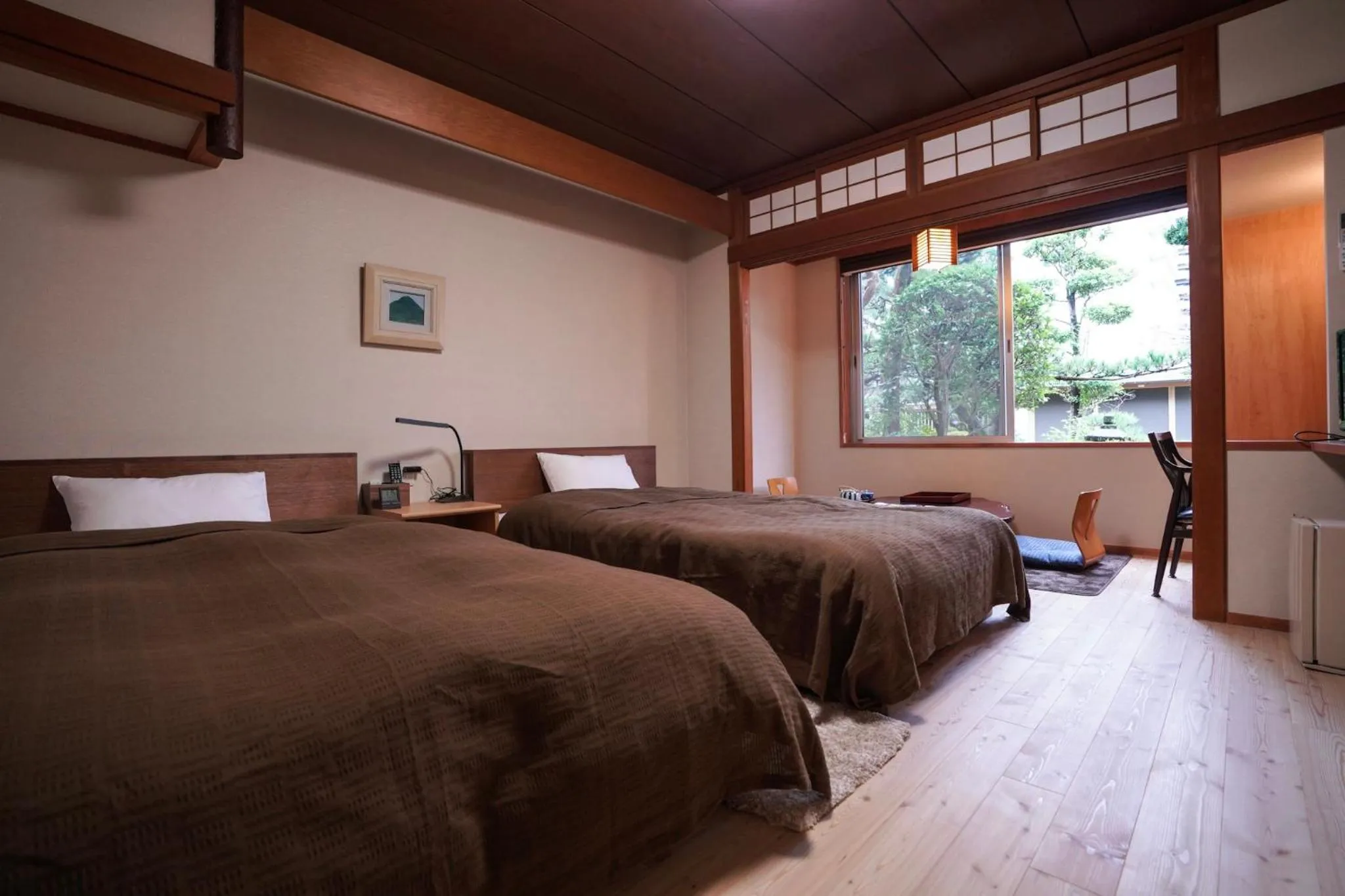 Bed in Ryokan Marumo