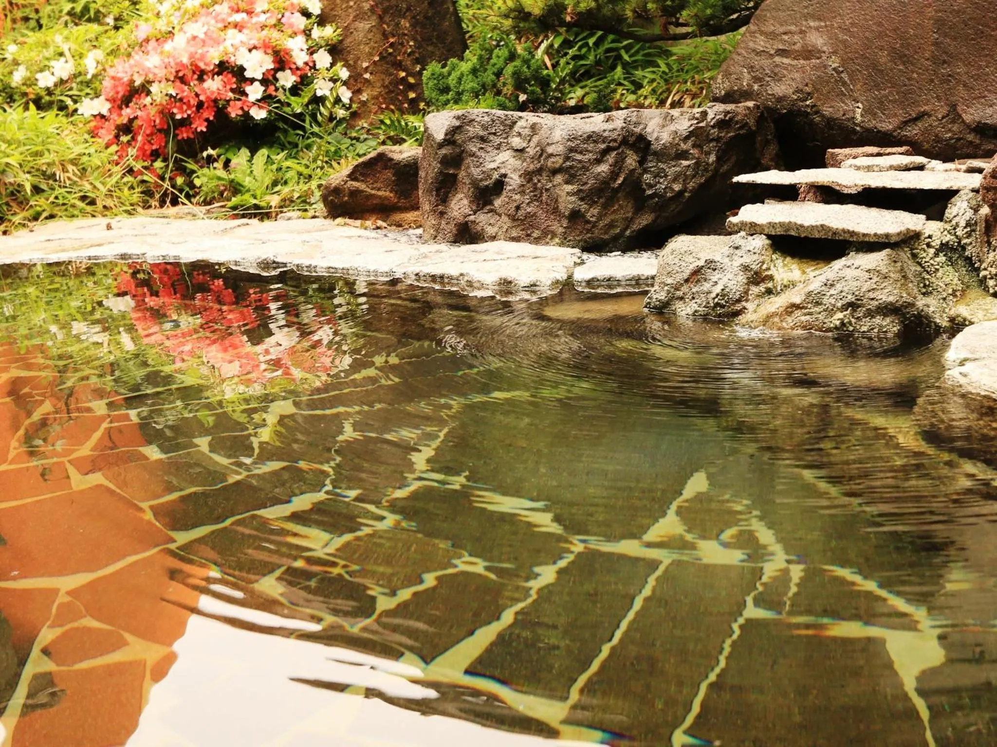 Open Air Bath in Ryokan Kamomeso