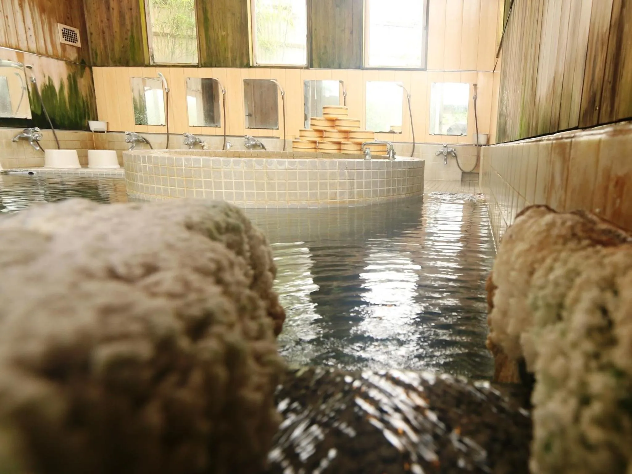 Hot Spring Bath in Ryokan Kamomeso