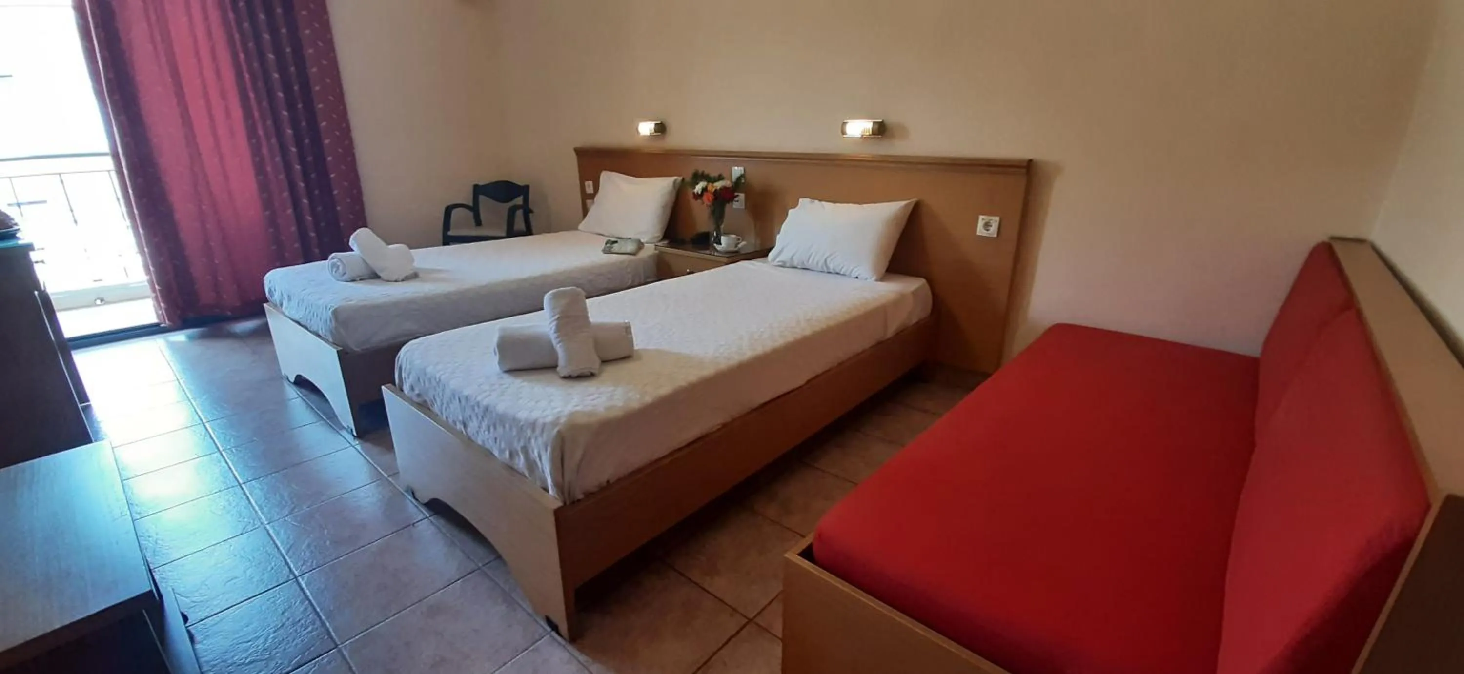 Bed in Hotel Aphroditi