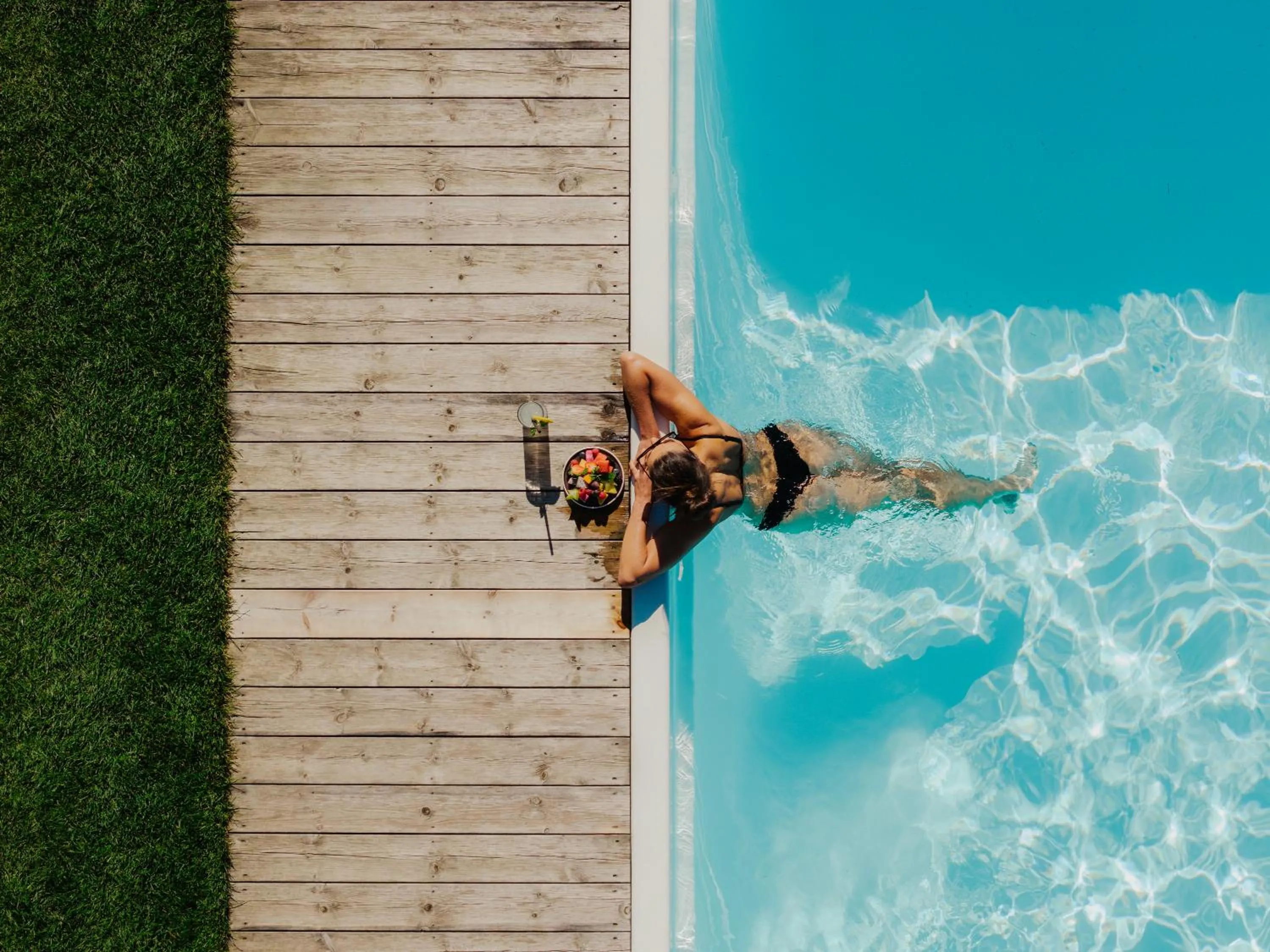 Swimming pool in Hotel B&B Feldmessner