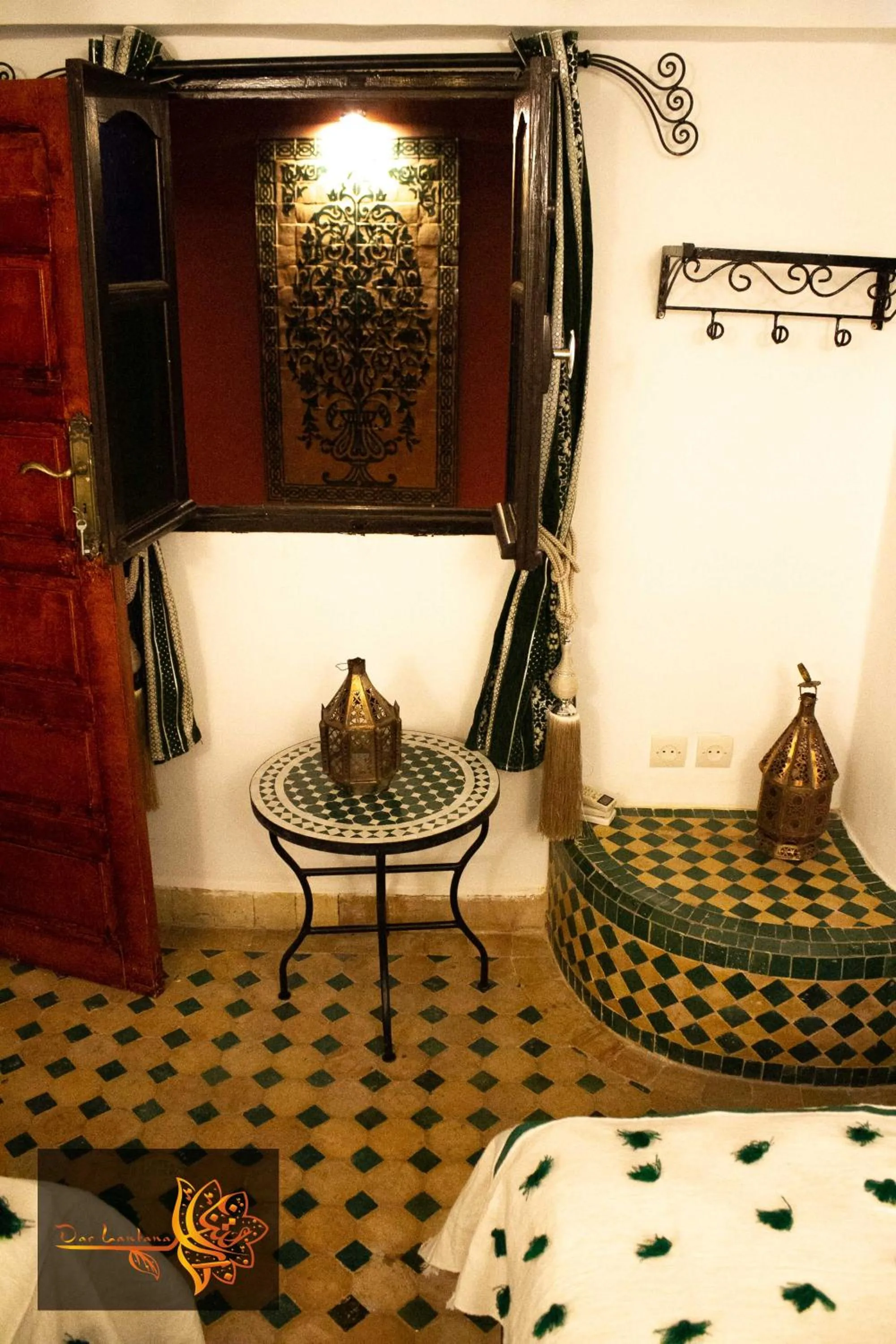 Decorative detail, Bed in Dar Lantana