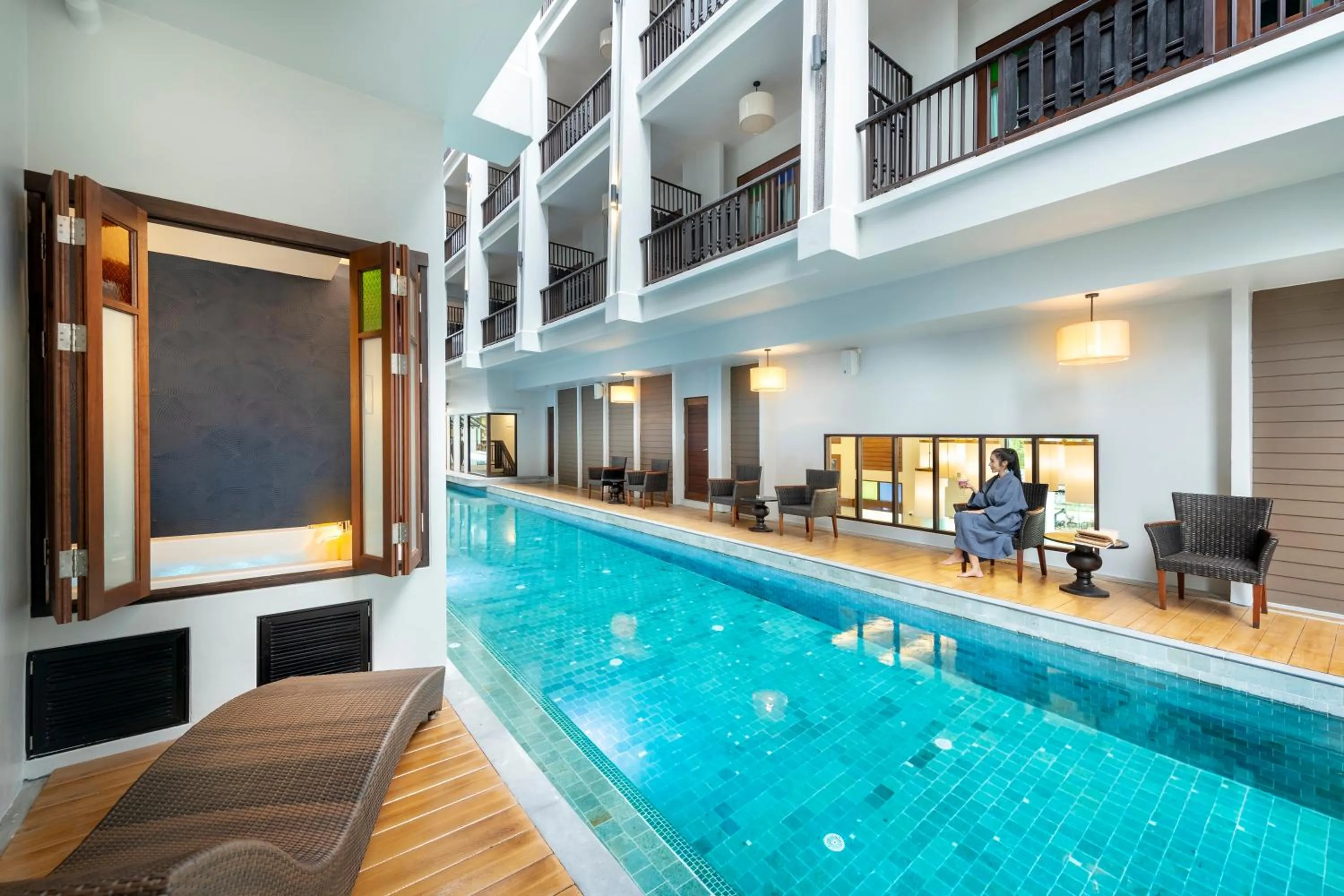 Pool view in Monkham Village Hat Yai