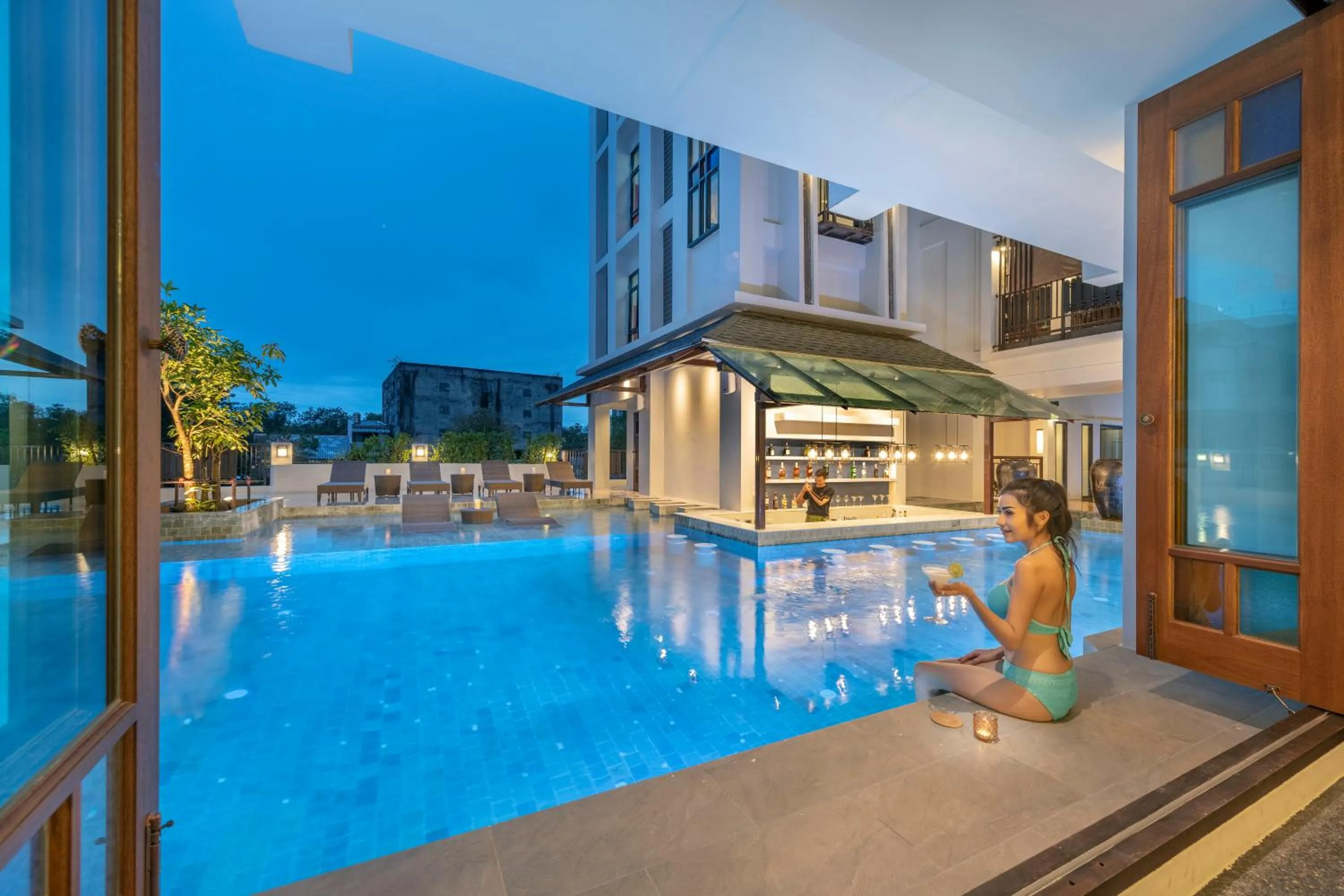 Swimming pool in Monkham Village Hat Yai