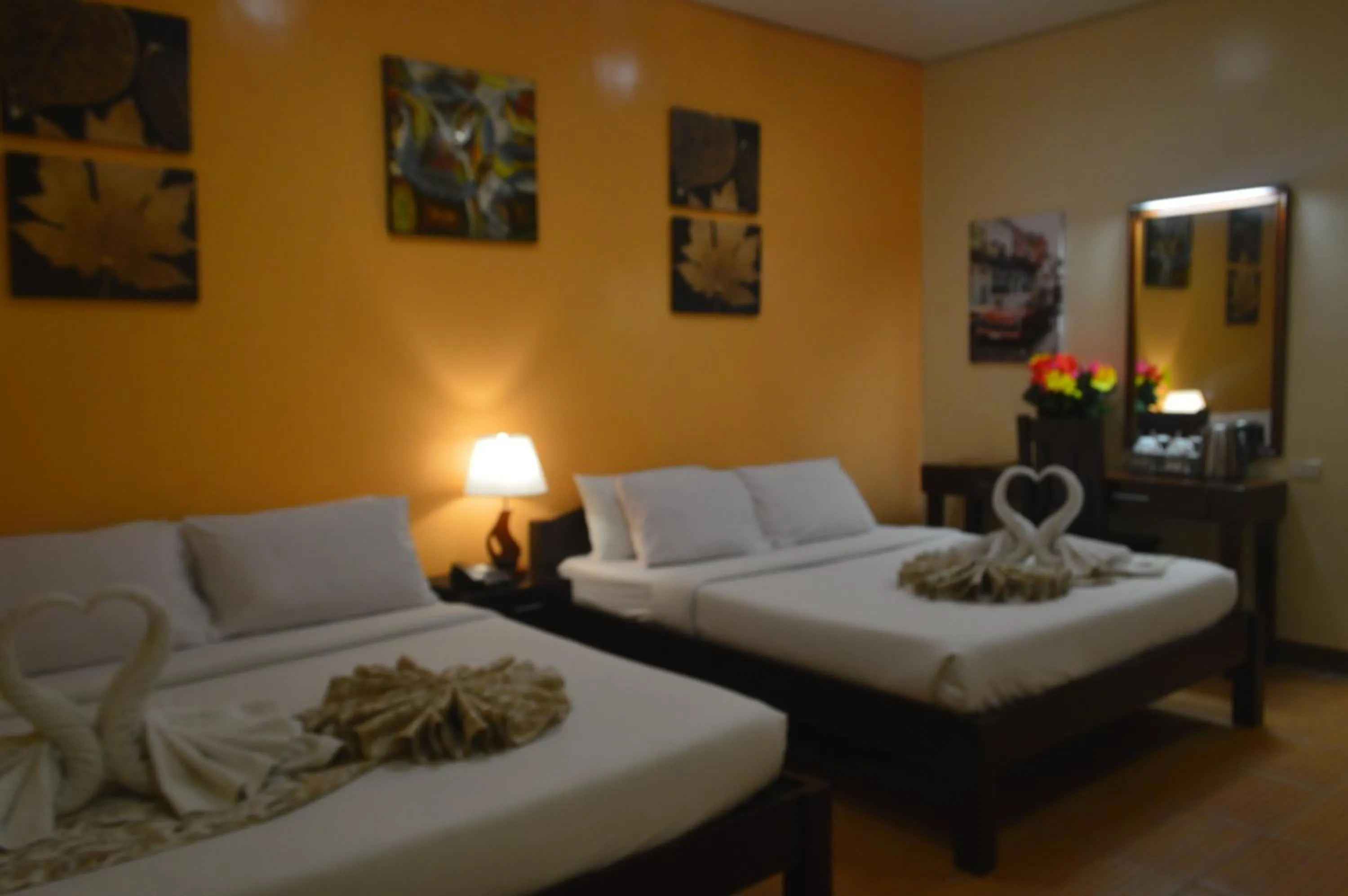 Bed in Sea Garden Resort Iloilo