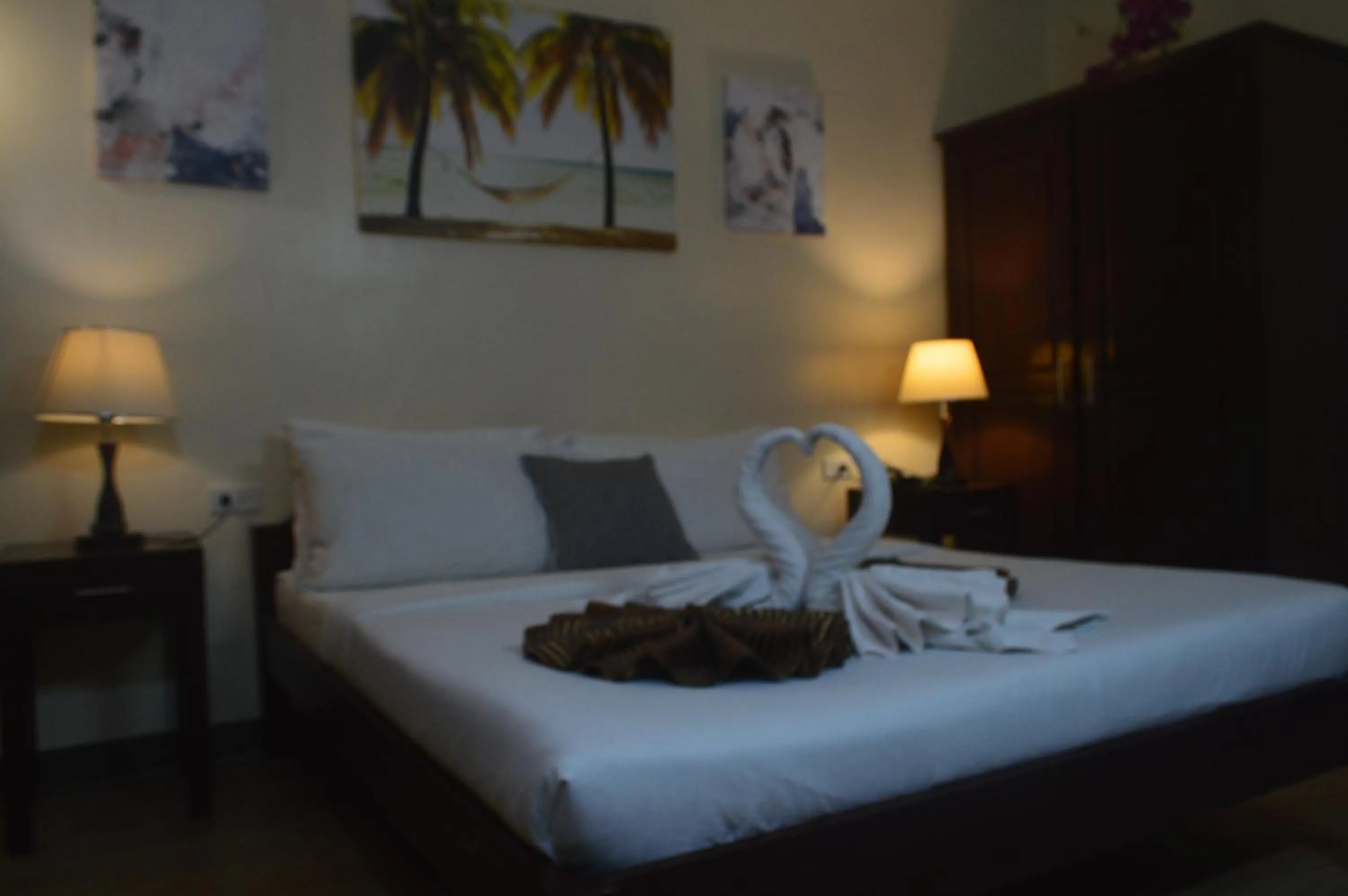 Bed in Sea Garden Resort Iloilo