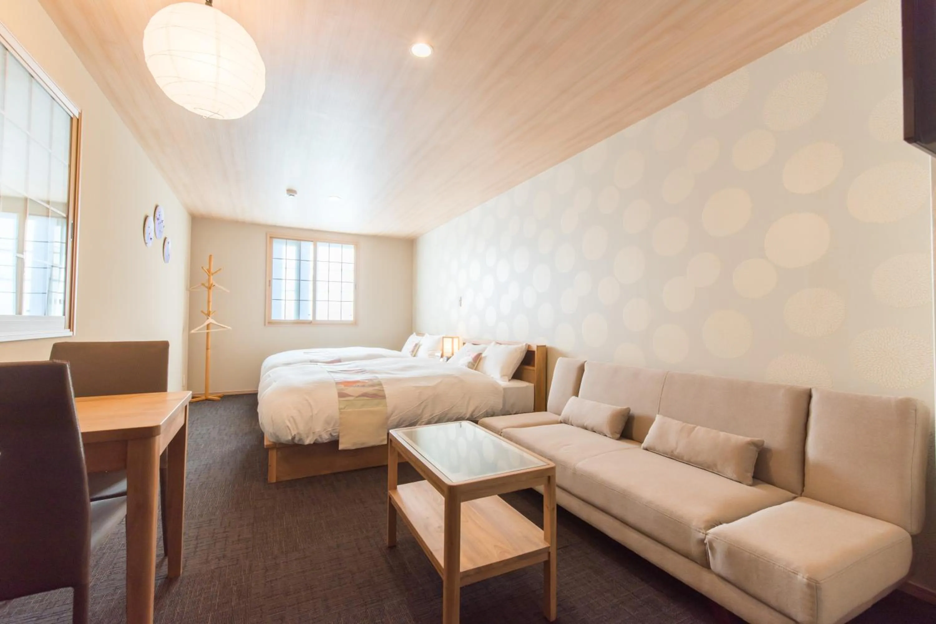 Living room, Bed in Stay SAKURA Kyoto Station South I