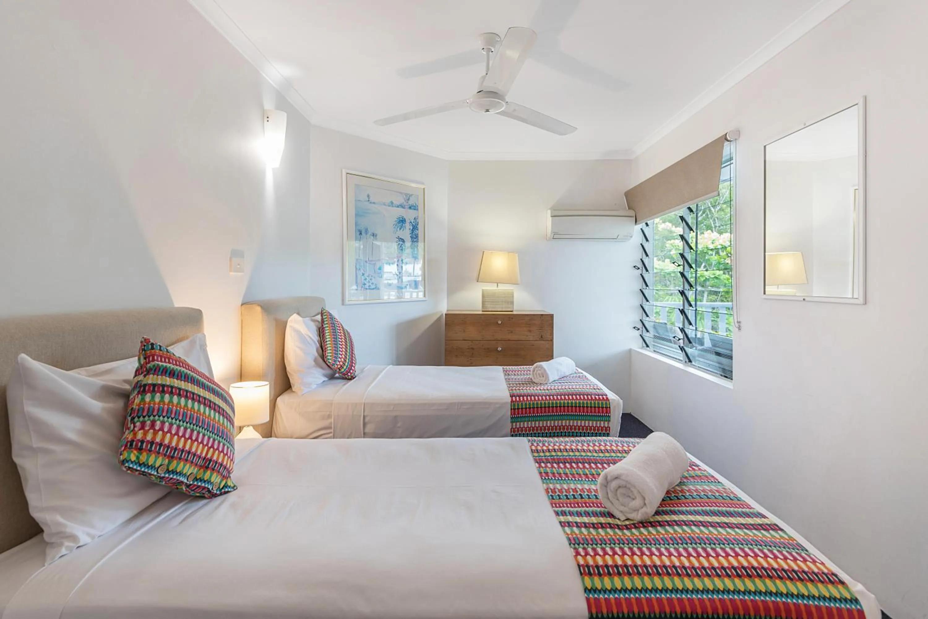 Bed in Outrigger Apartments Port Douglas