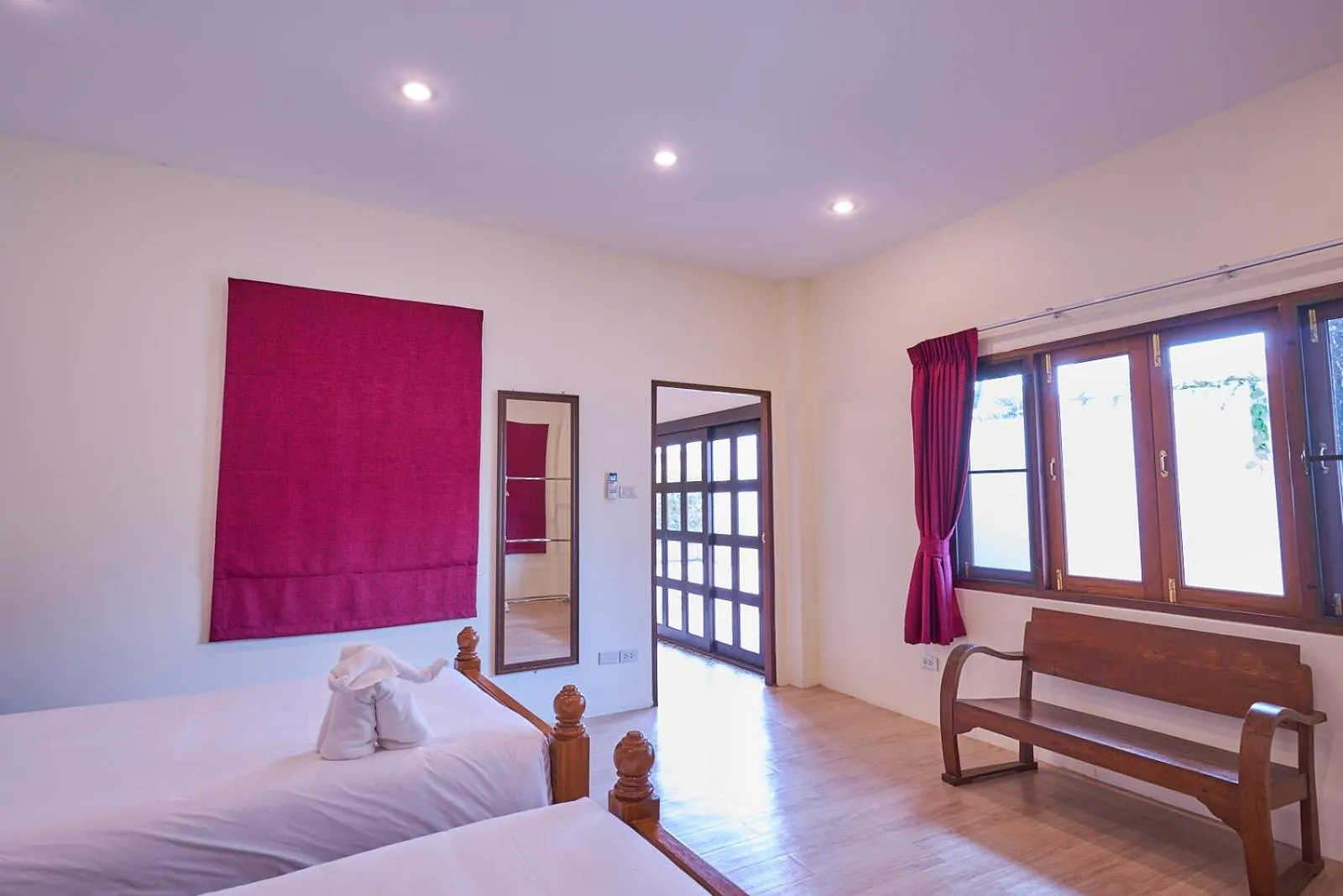 Bed in Mina Garden Villa Resort