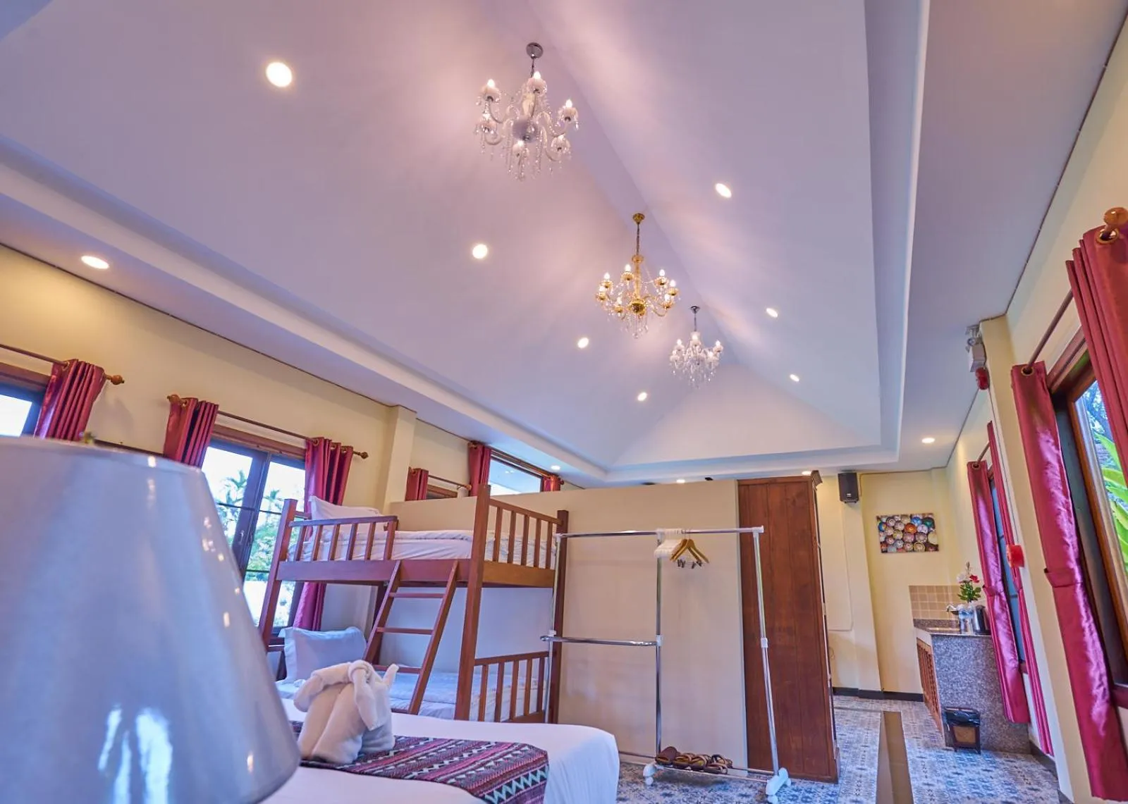 Bed in Mina Garden Villa Resort