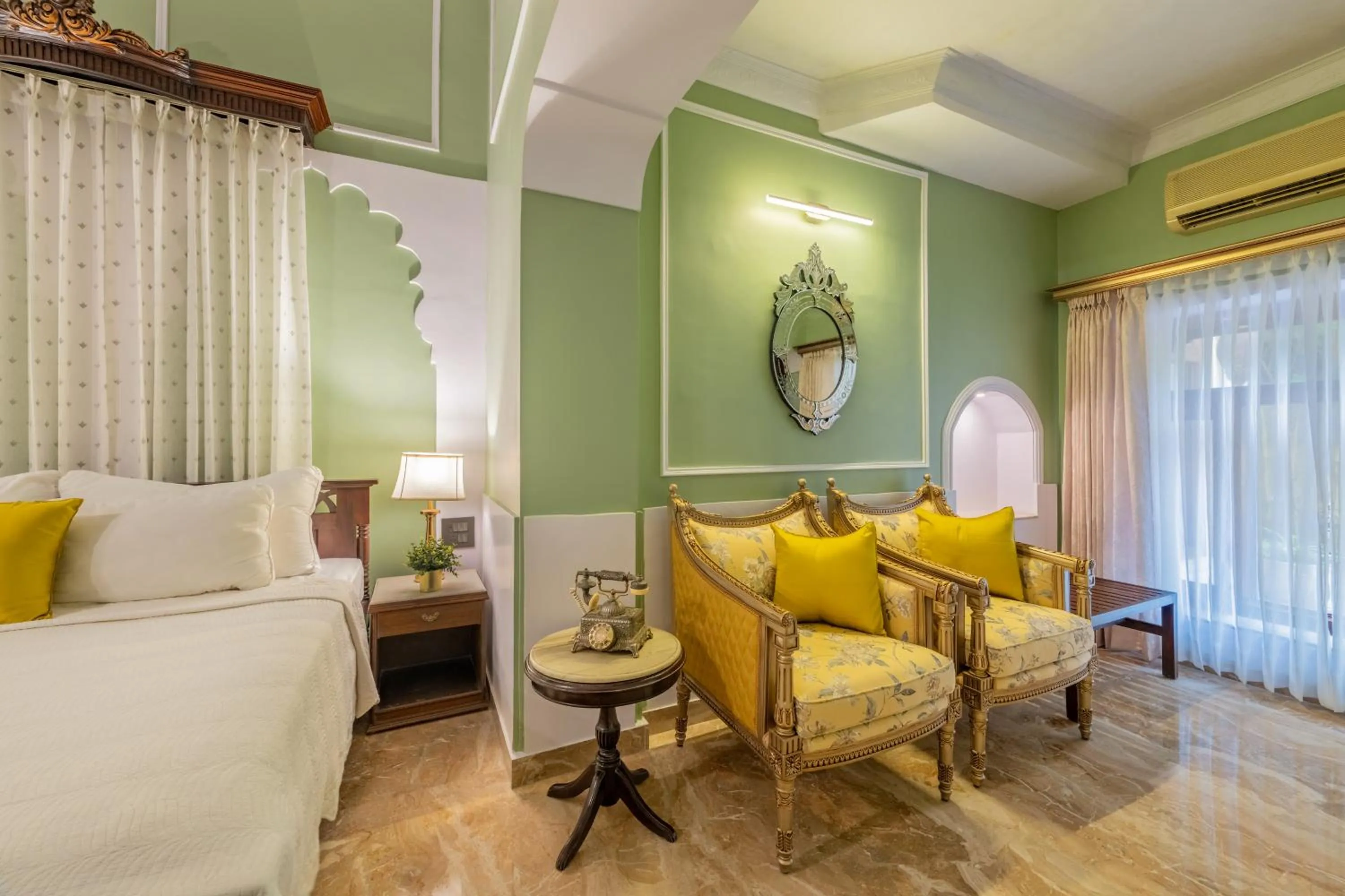 Seating area in Dera Rawatsar - Heritage Hotel