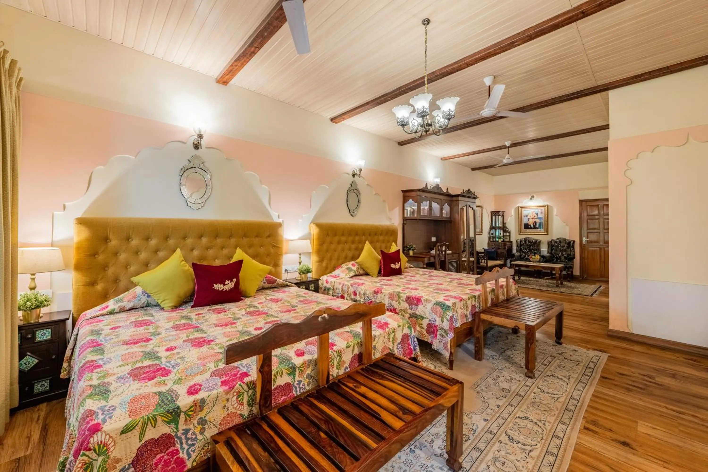 Bedroom, Bed in Dera Rawatsar - Heritage Hotel