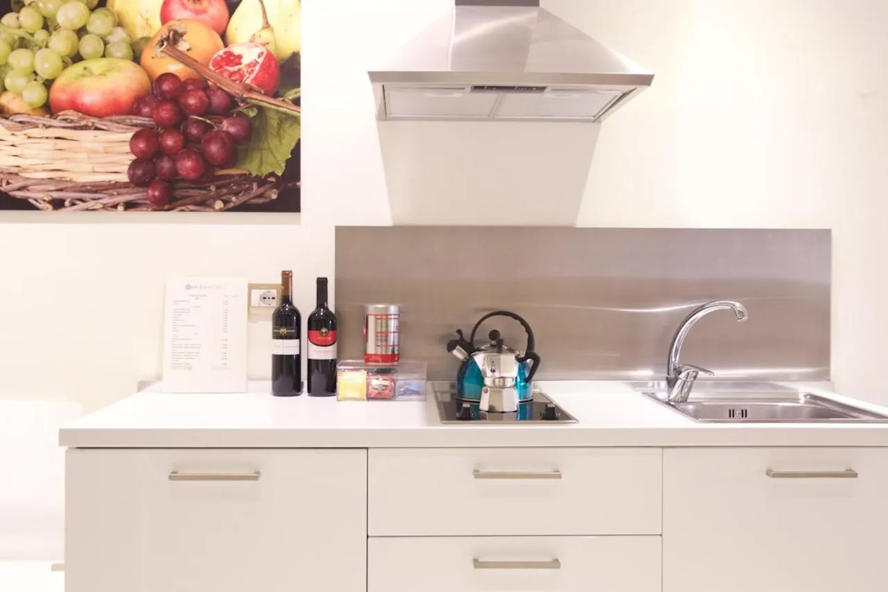 Kitchen or kitchenette in Apollo Suites