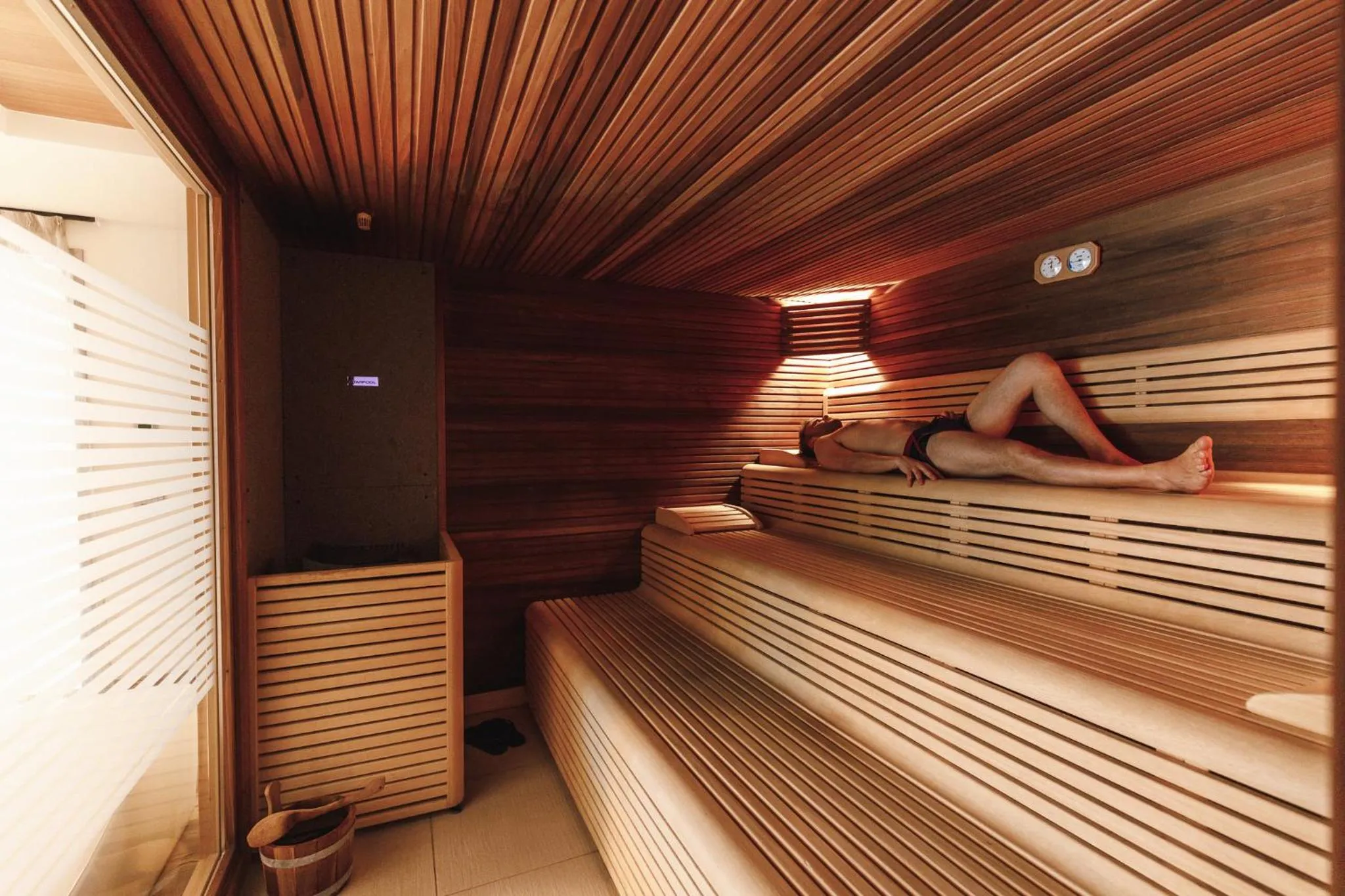 Sauna in Sayonara Nature & Wellness Hotel