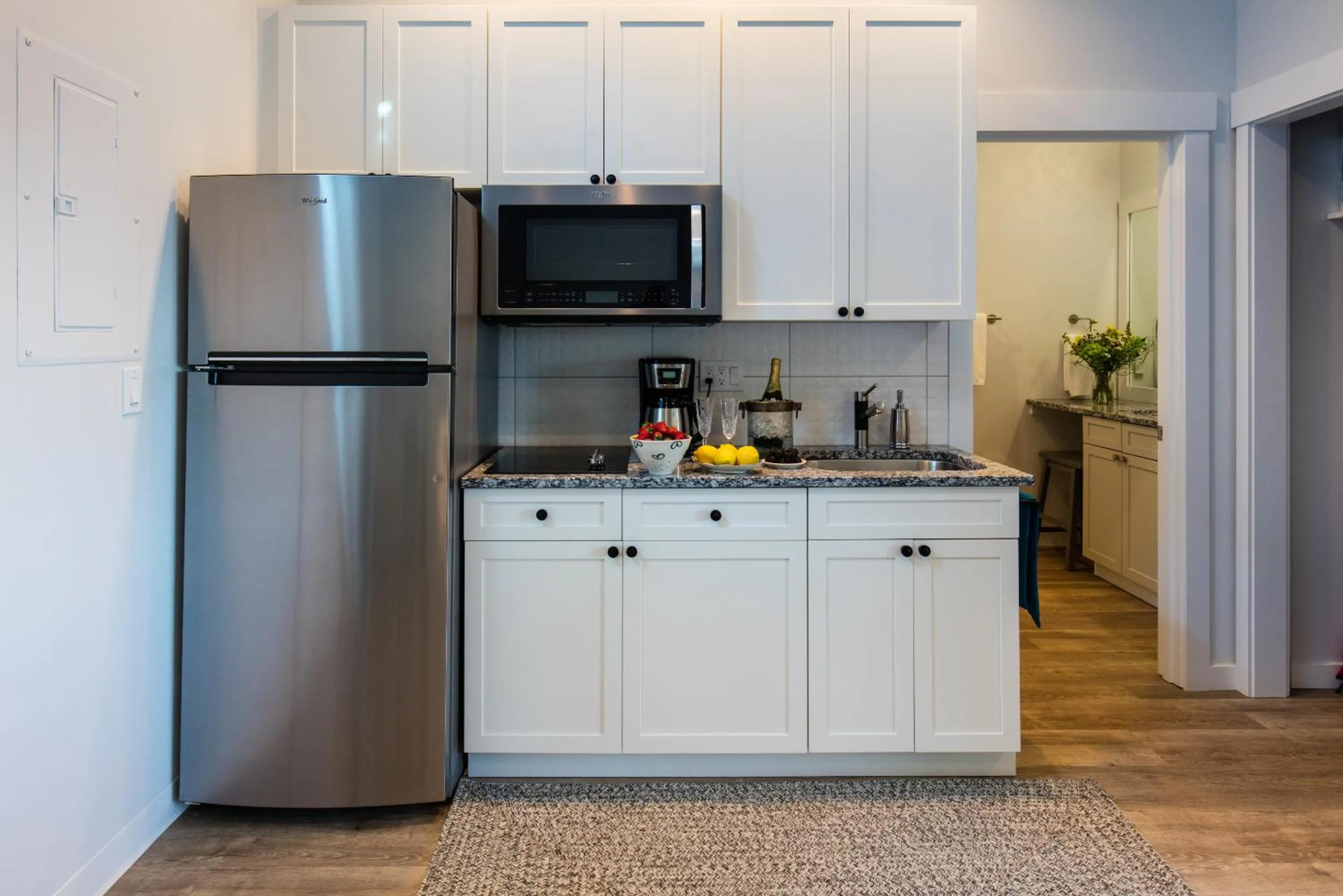 Kitchen or kitchenette in The Web Suites