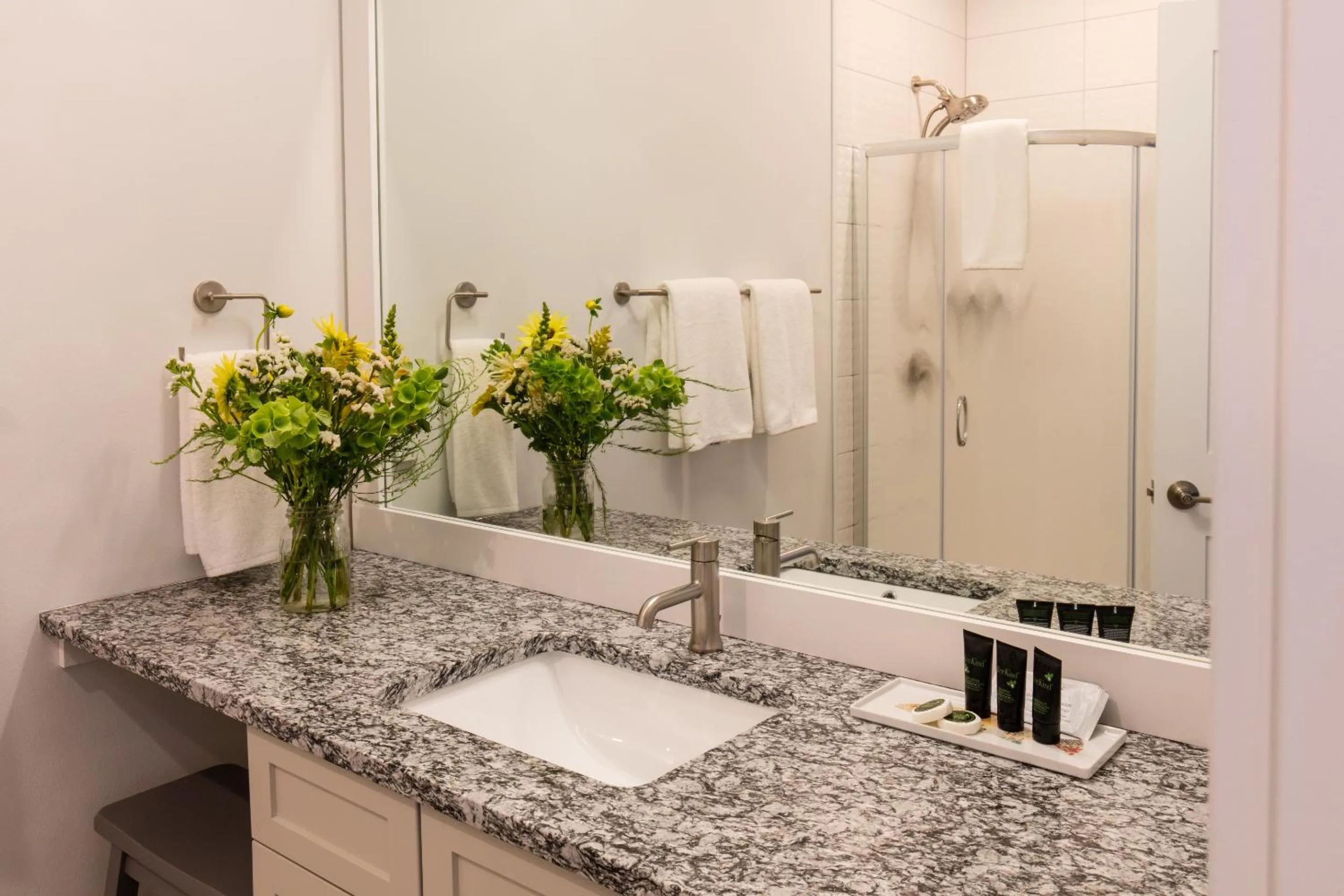Bathroom in The Web Suites