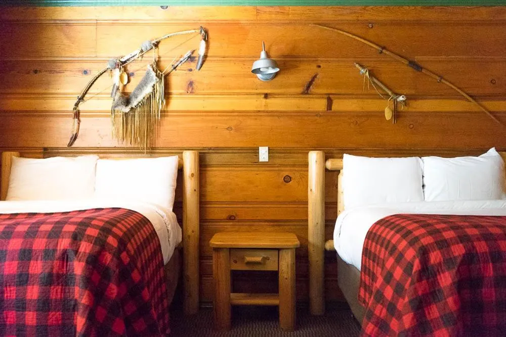 Bed in Shaver Lake Village Hotel
