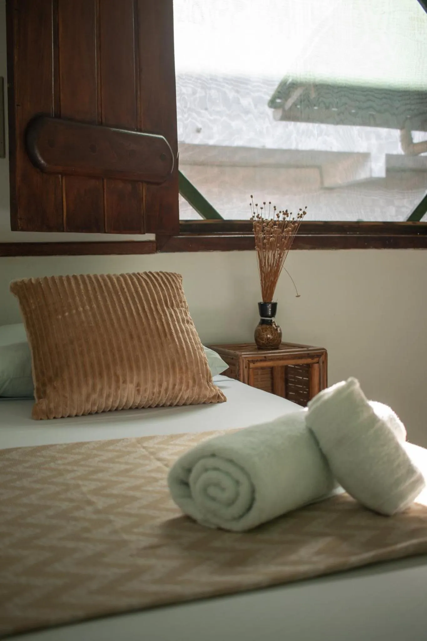 Bed in Pousada Lanai