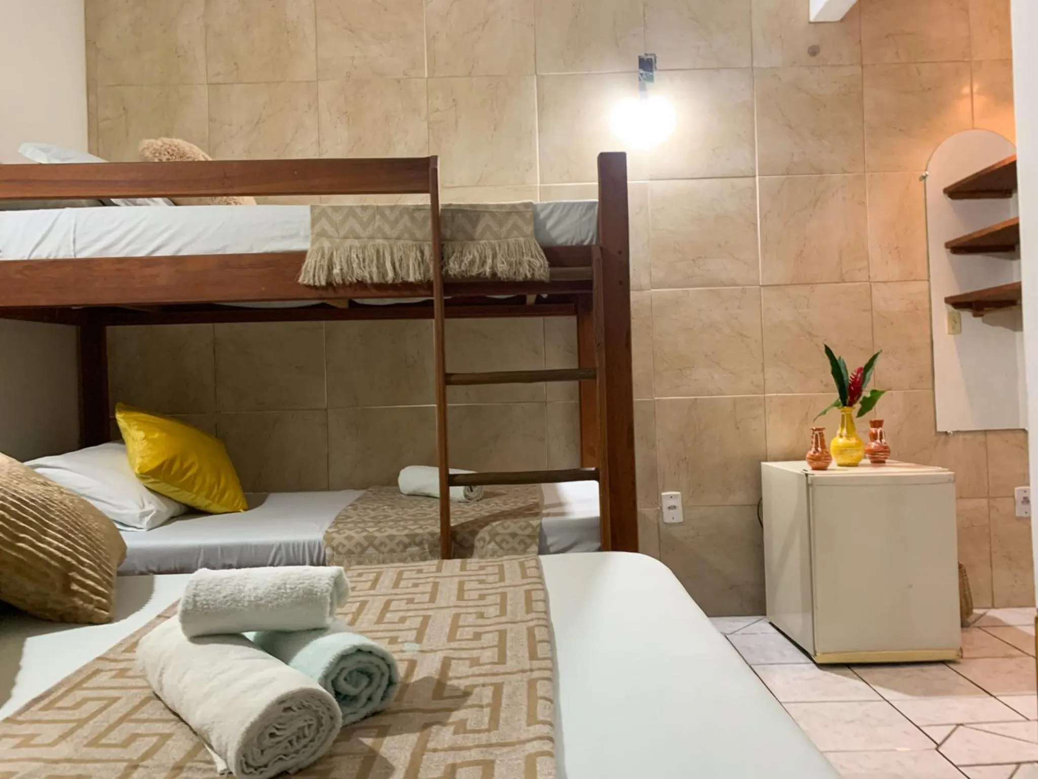 Bed in Pousada Lanai