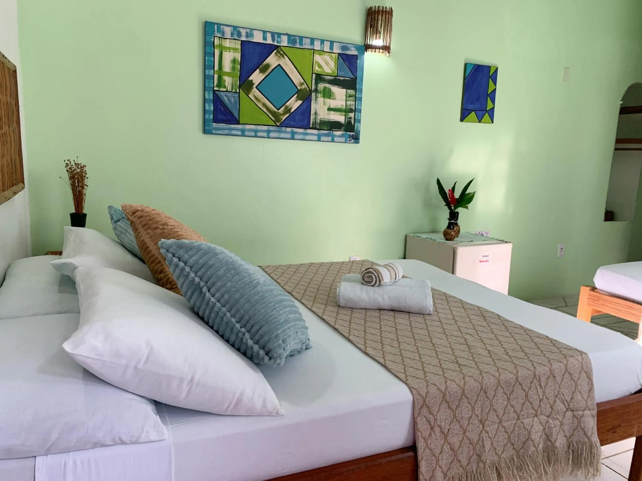 Bed in Pousada Lanai