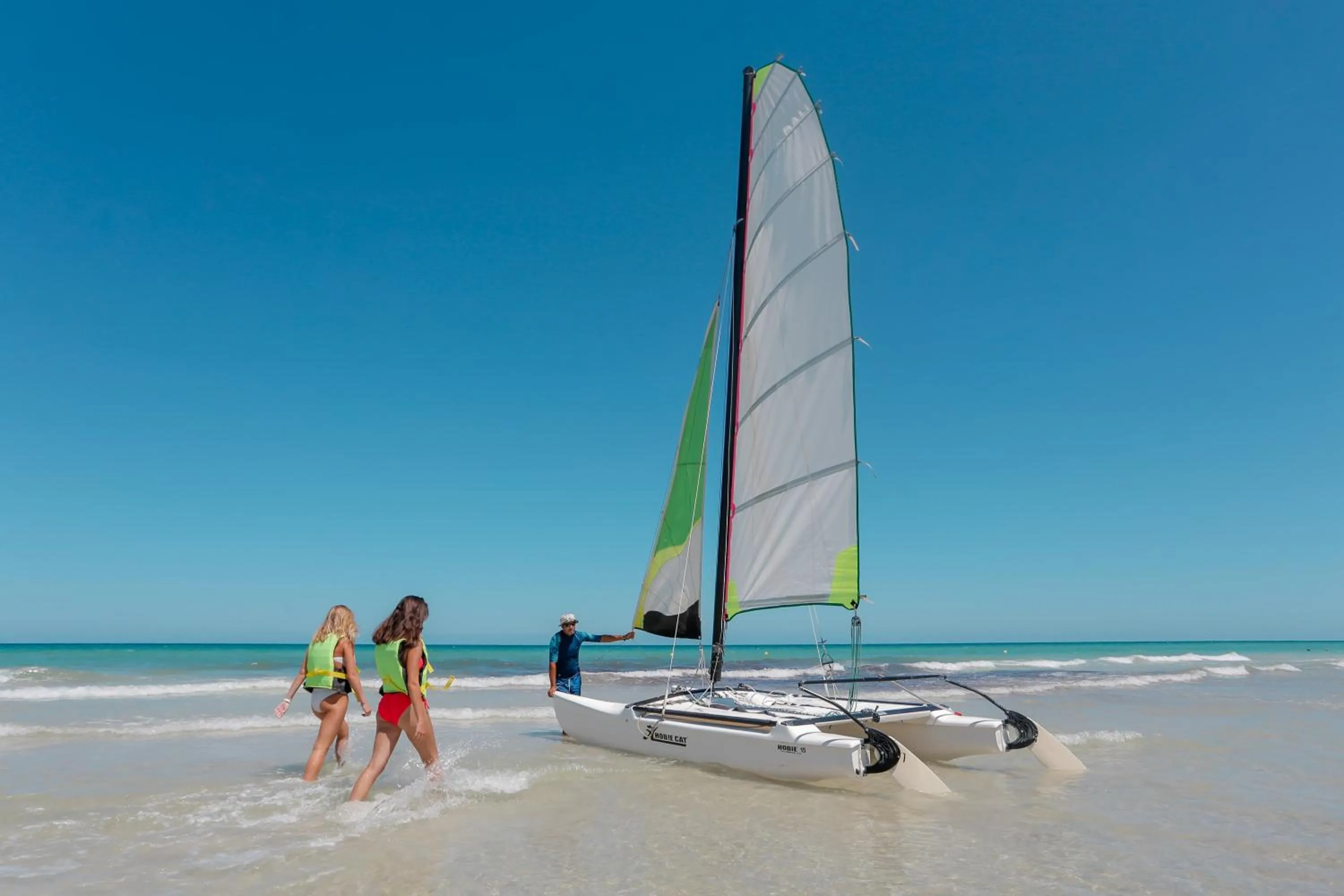 People in Fiesta Beach Djerba