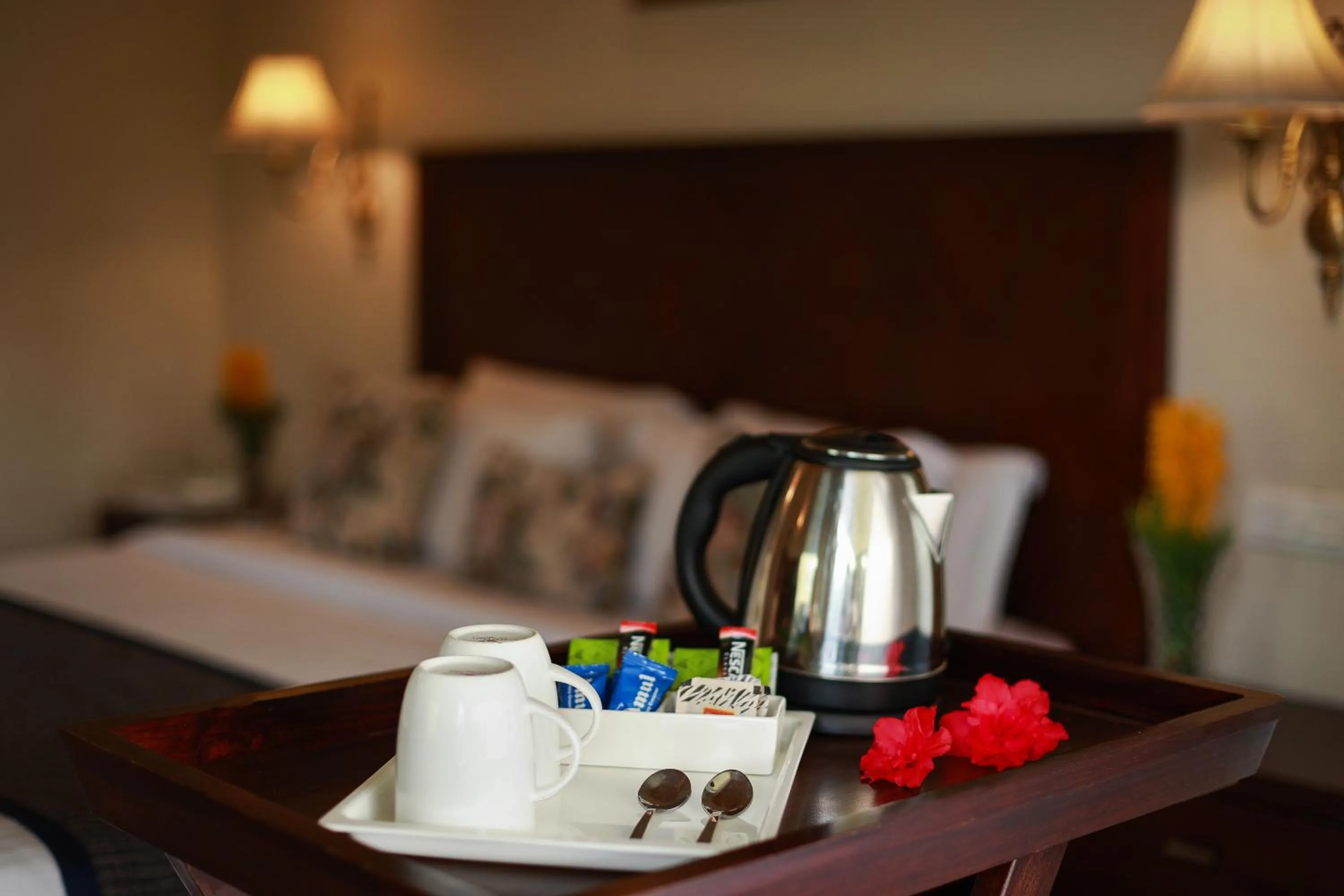 Coffee/tea facilities, Bed in Lamrin Norwood Green Palampur, Himachal Pradesh