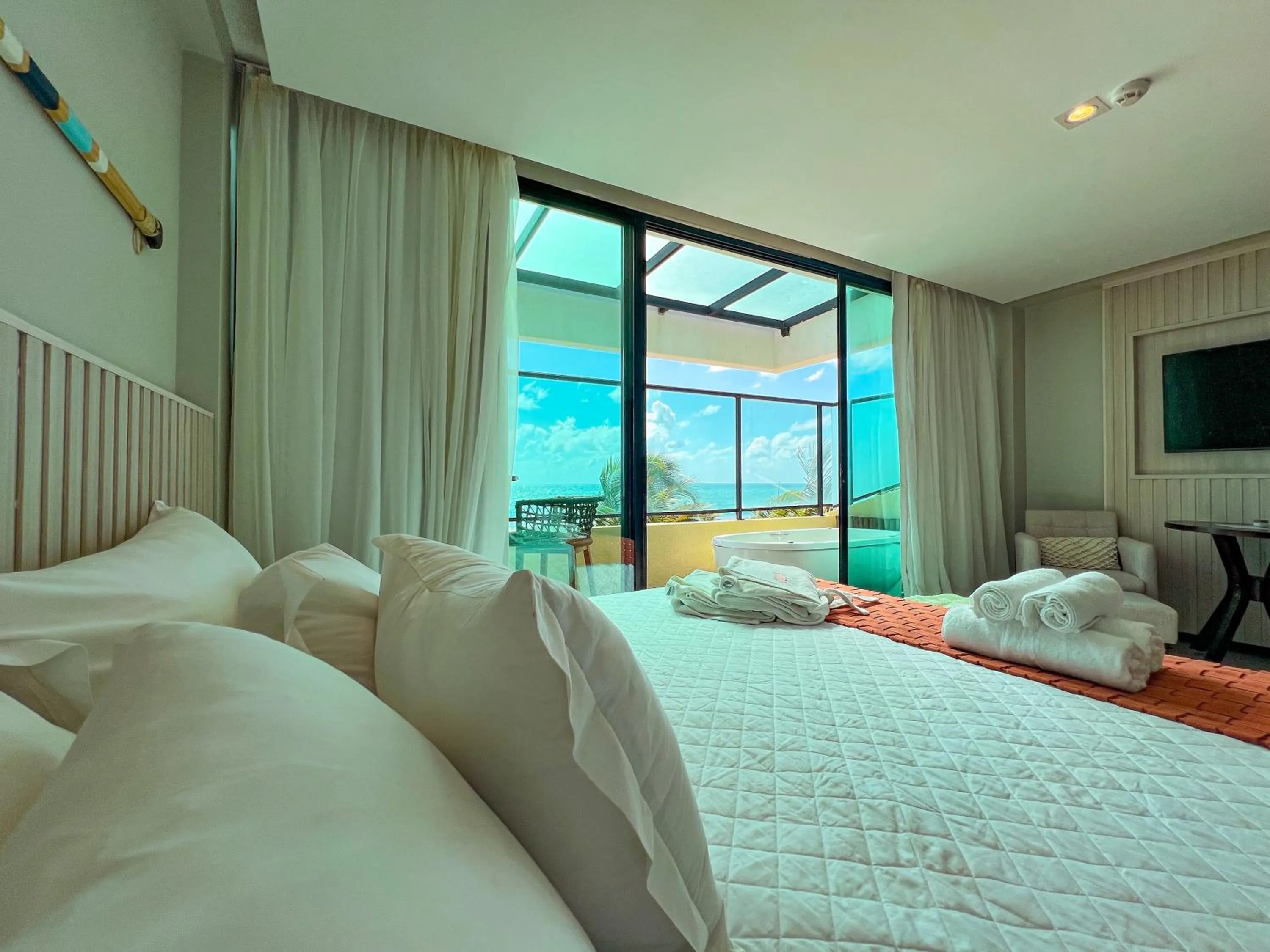 View (from property/room), Bed in Rudá Boutique Hotel Porto de Galinhas