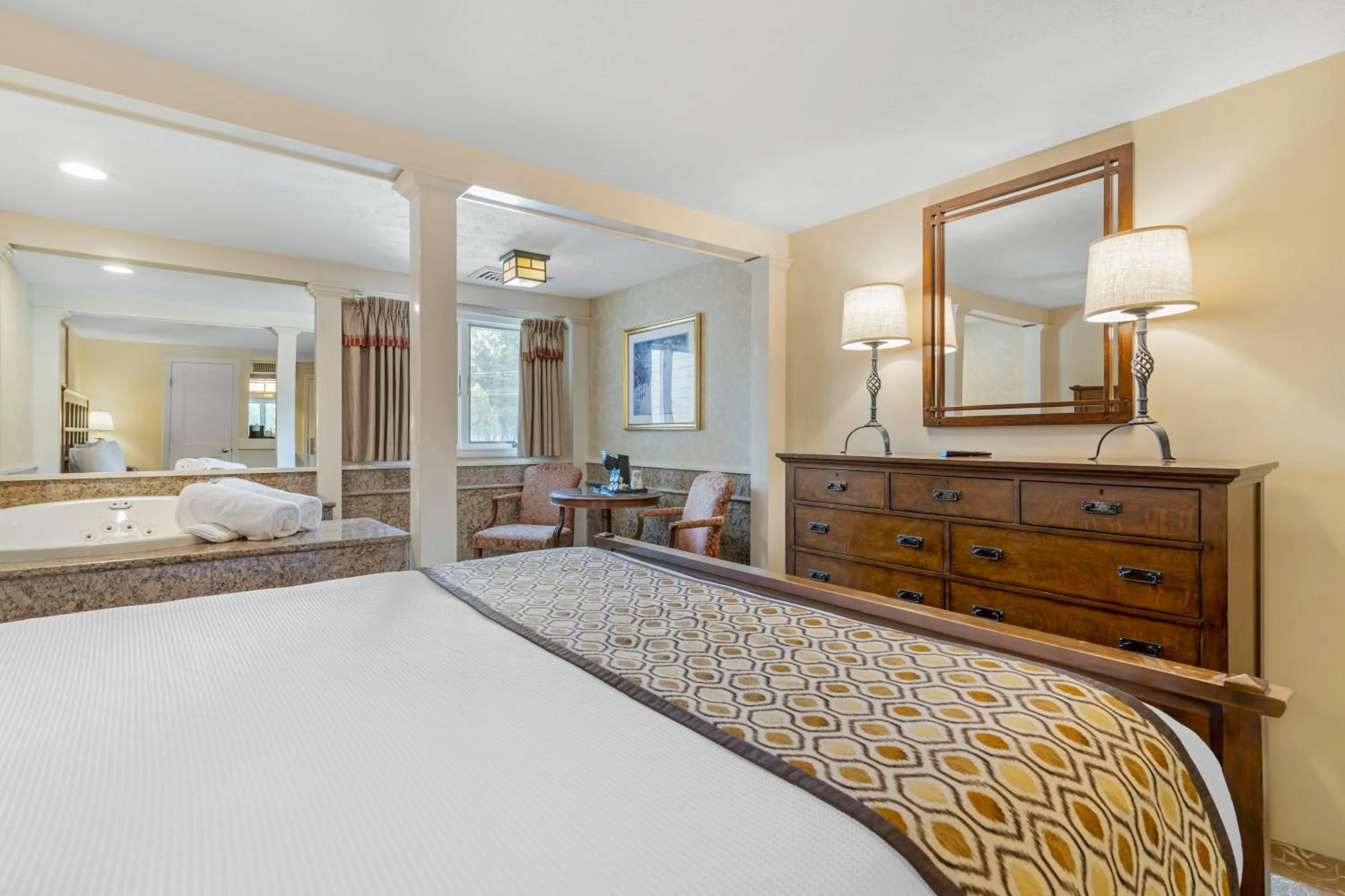 Bed in Meadowmere Resort